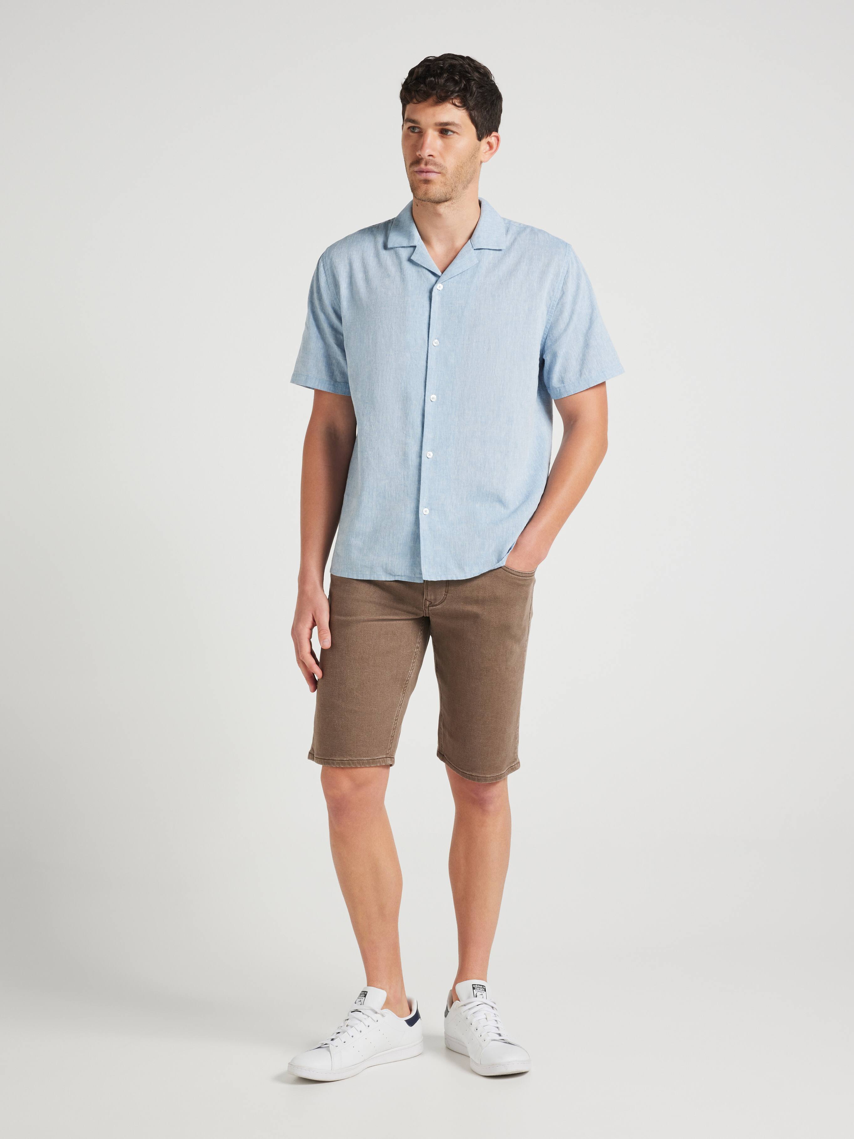 Linen Blend Revere Shirt