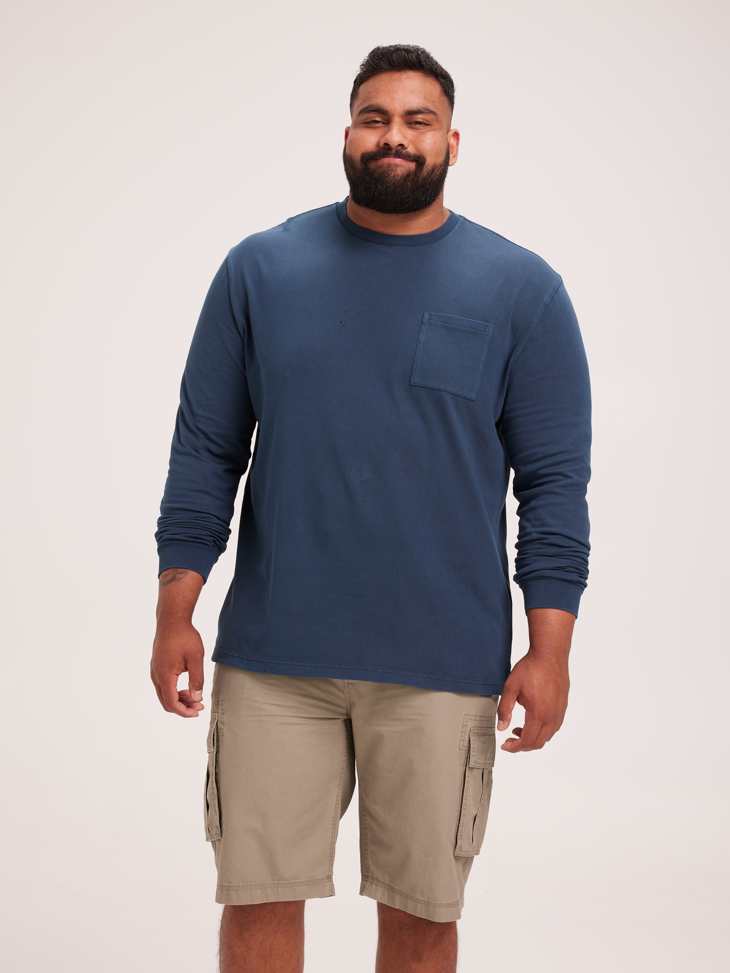 Extended Long Sleeve Casual Fit Tee