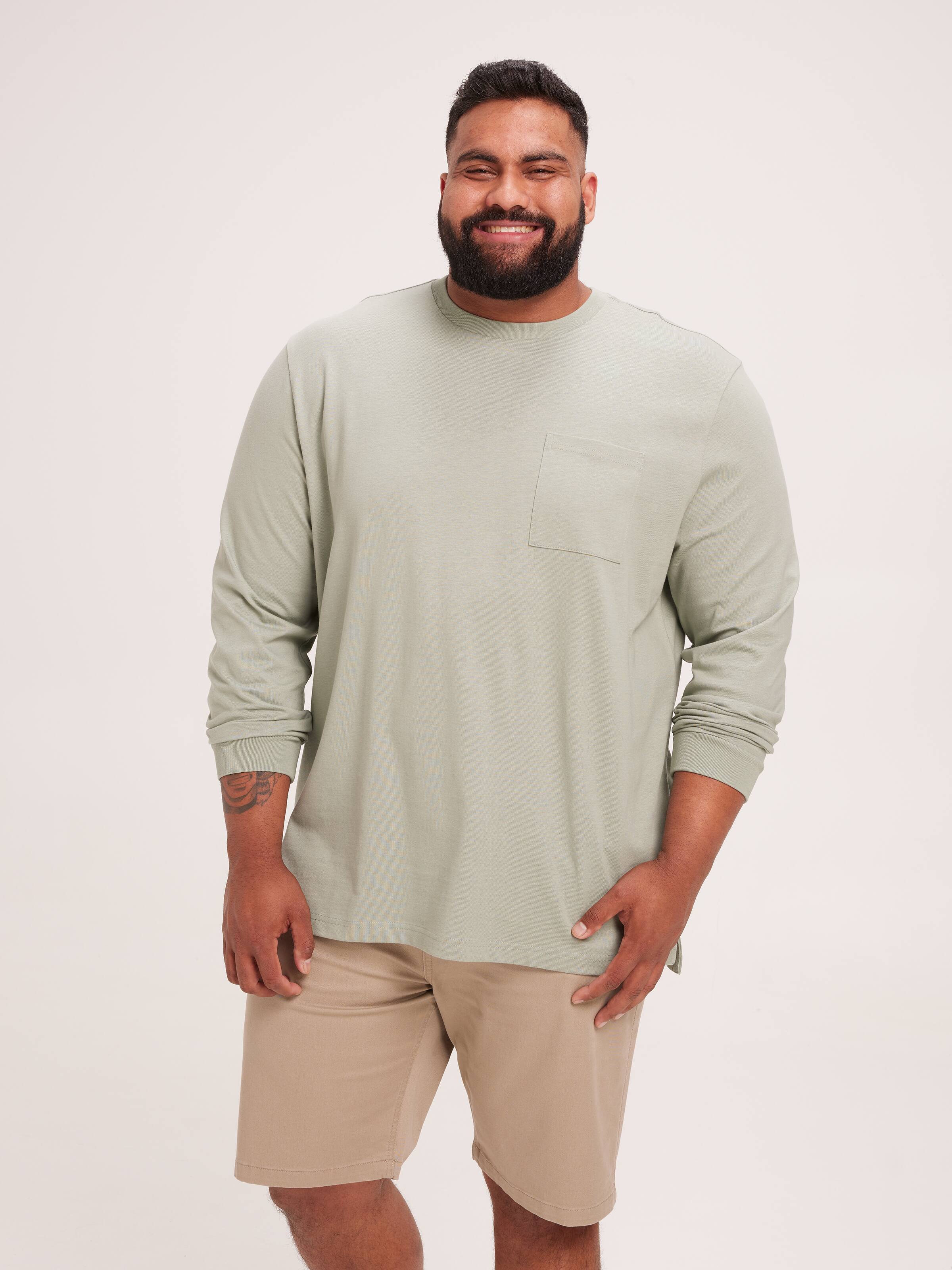 Extended Long Sleeve Casual Fit Tee