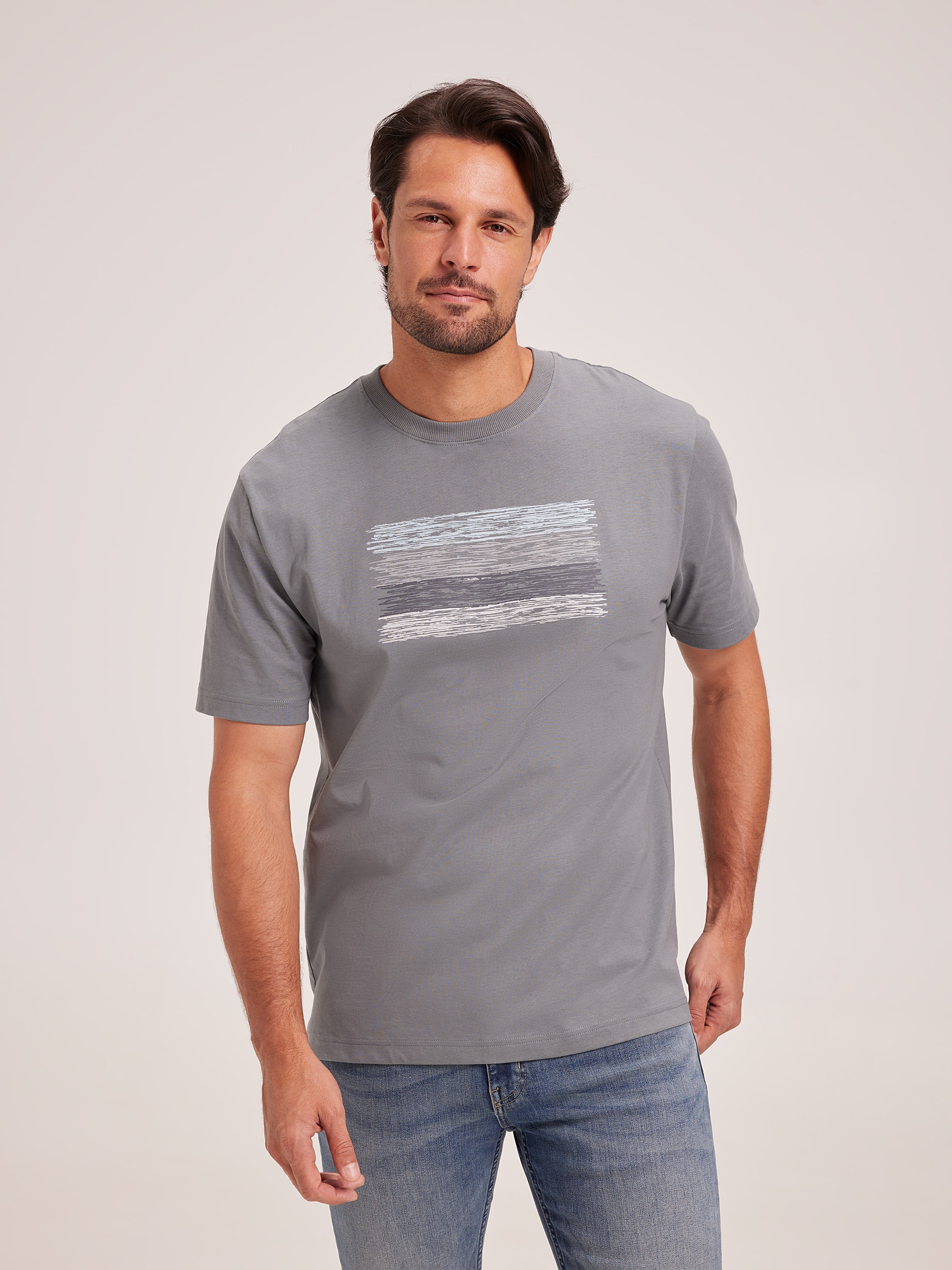 Tonal Block Casual Tee
