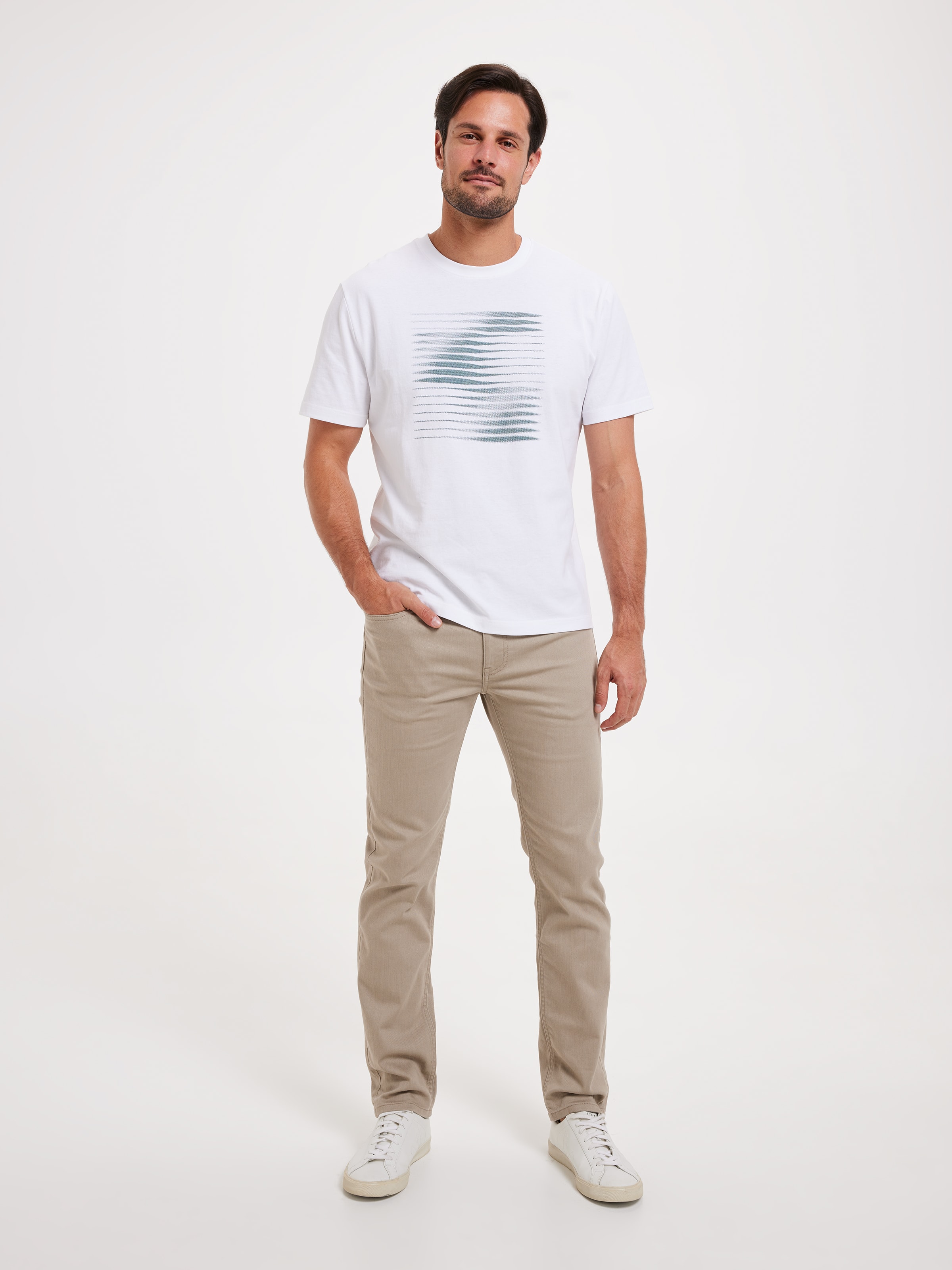 Tonal Block Casual Tee