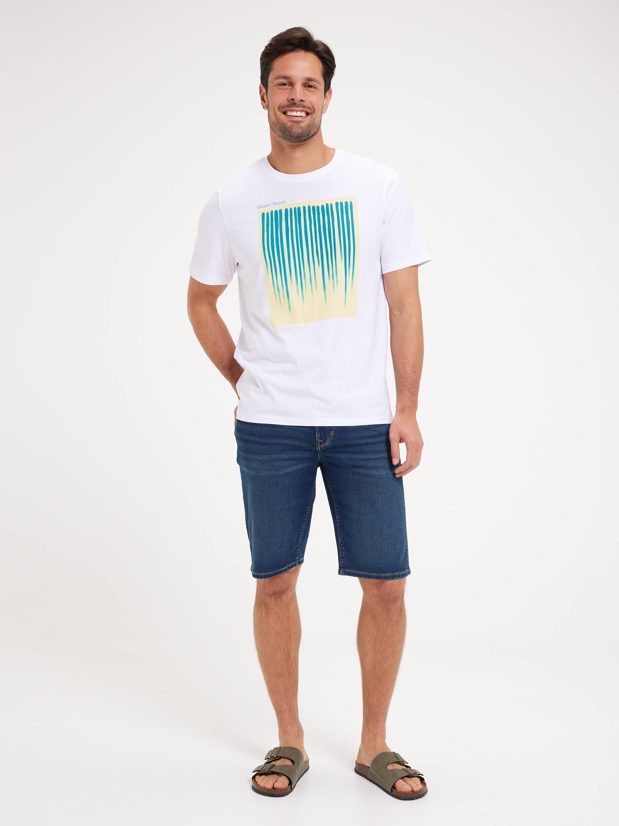 Short Sleeve Abstract Vertical Tee
