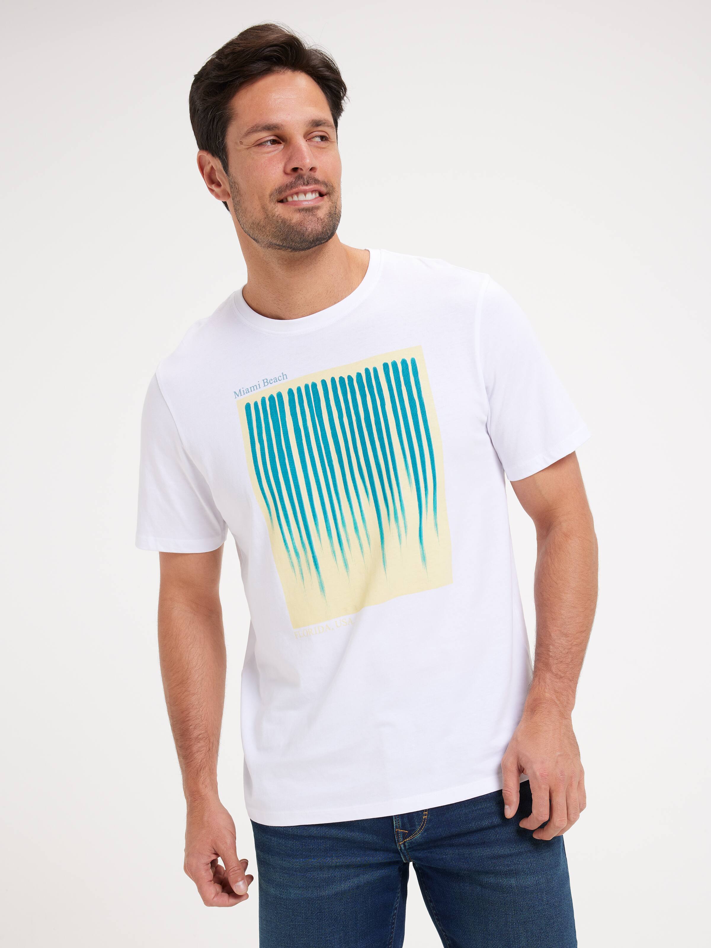 Short Sleeve Abstract Vertical Tee