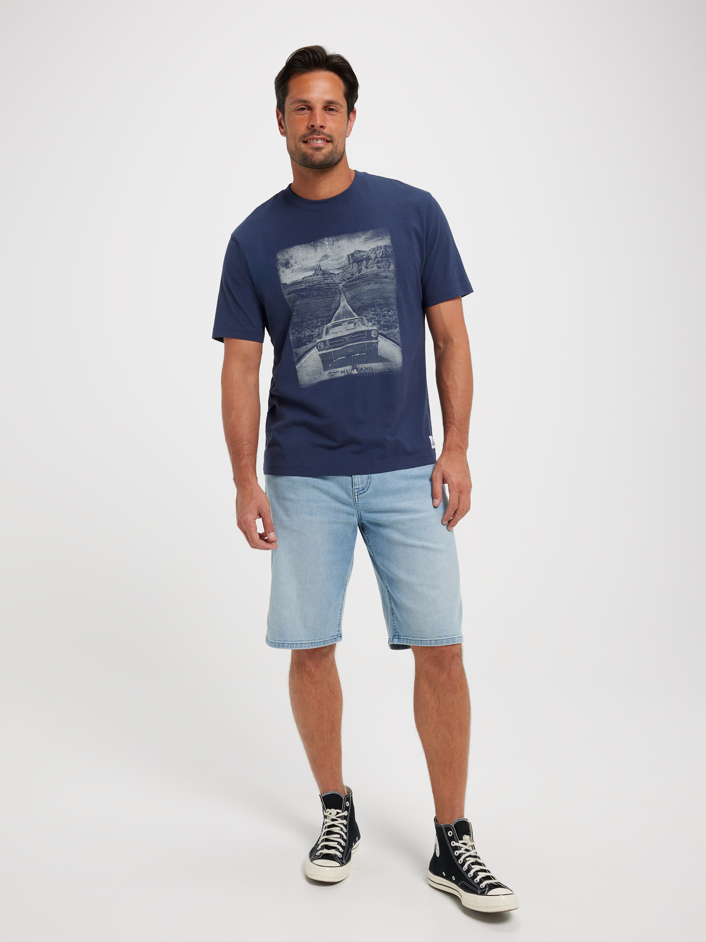 Short Sleeve License Ford Mustang Tee