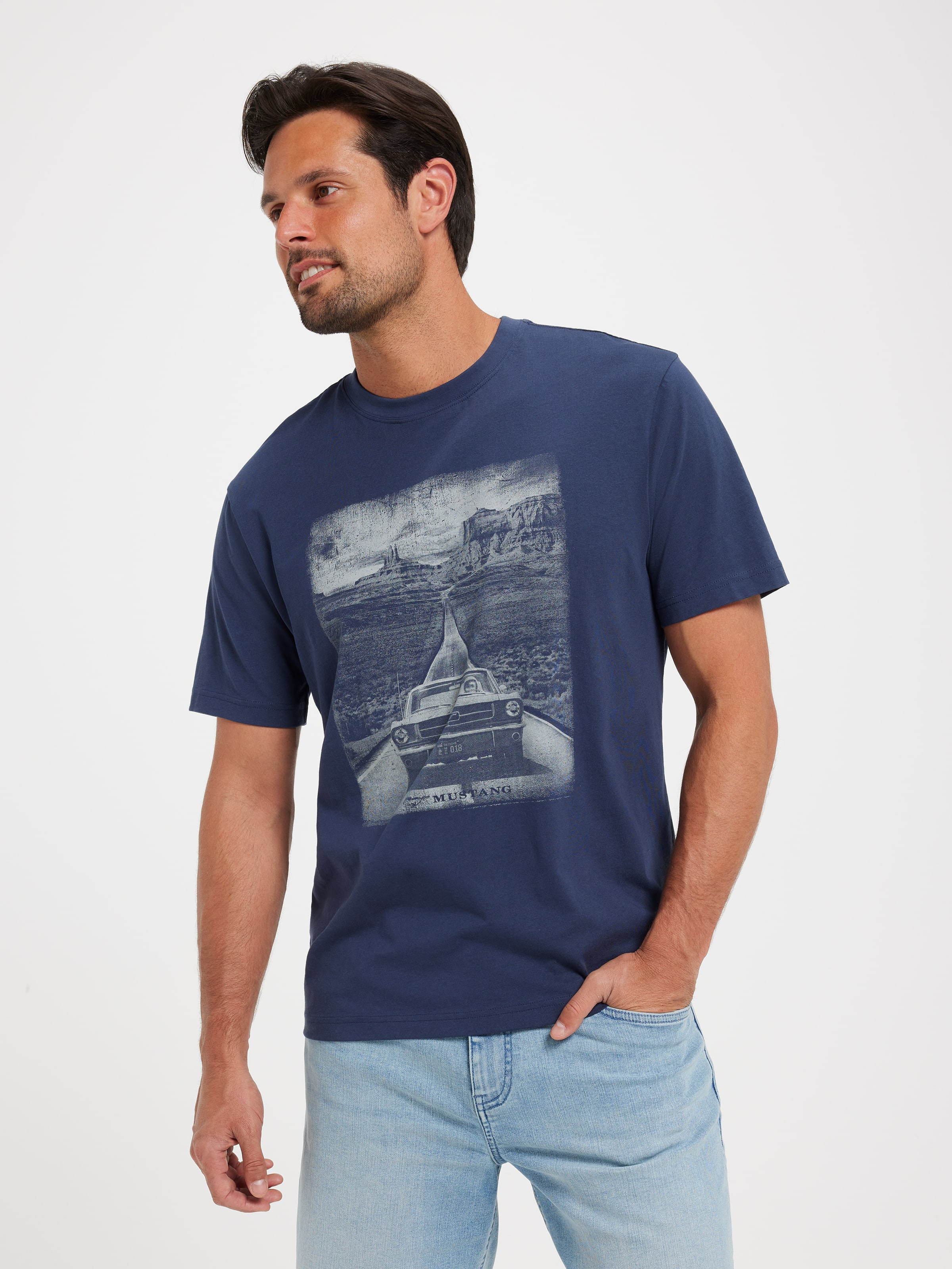 Short Sleeve License Ford Mustang Tee