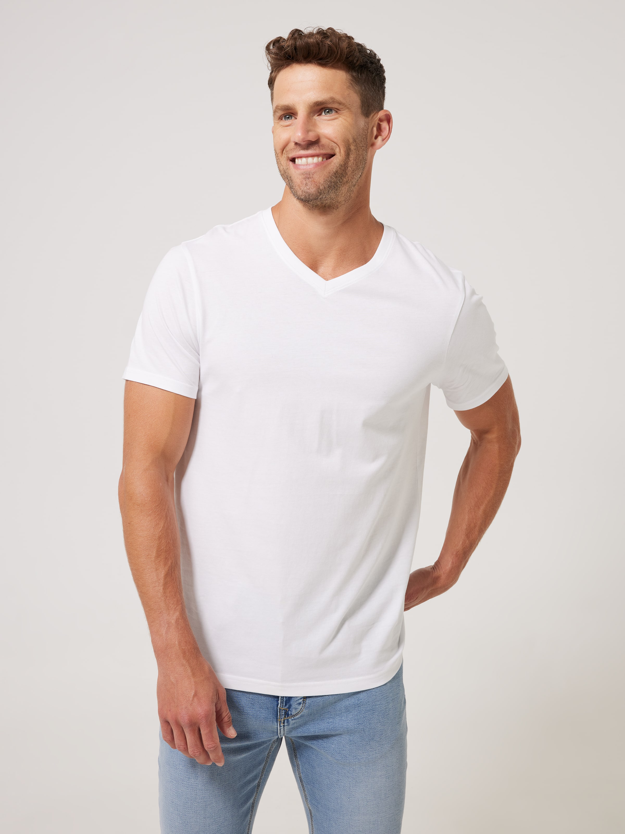 Basic V Neck Plain Tee