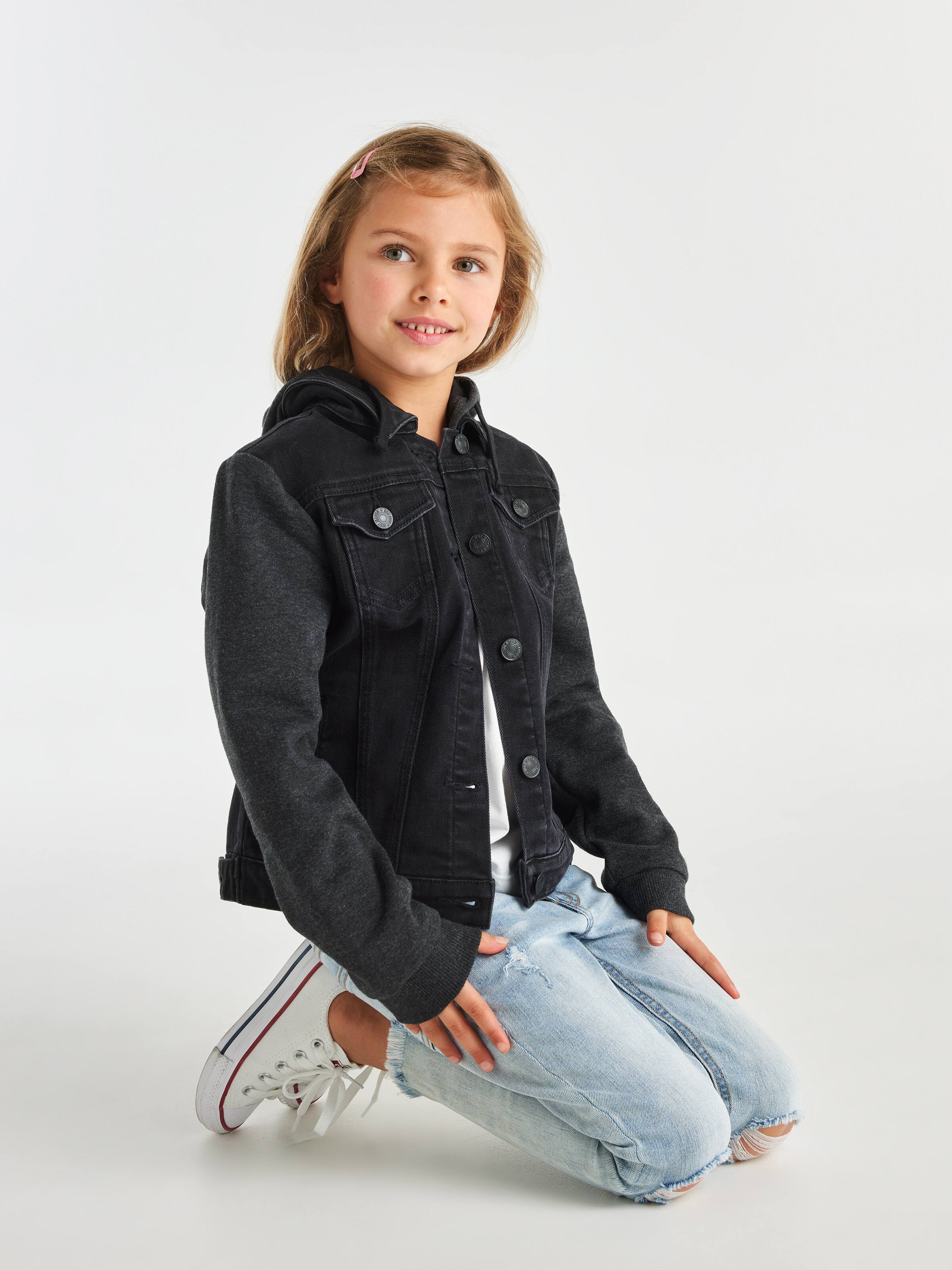 Junior Kids Ari Hooded Denim Jacket