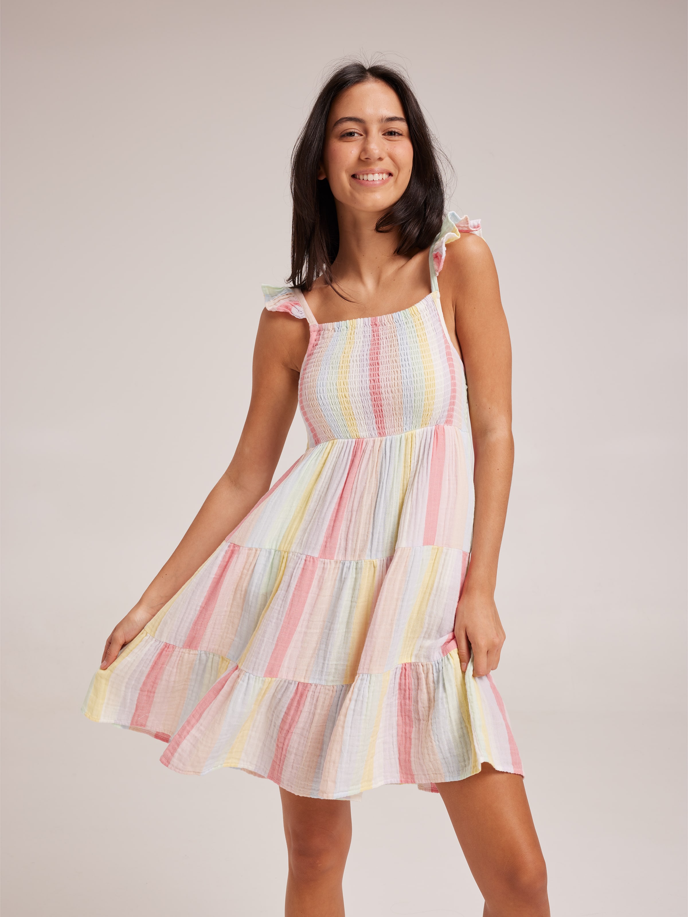 Girls Sophia Shirred Dress