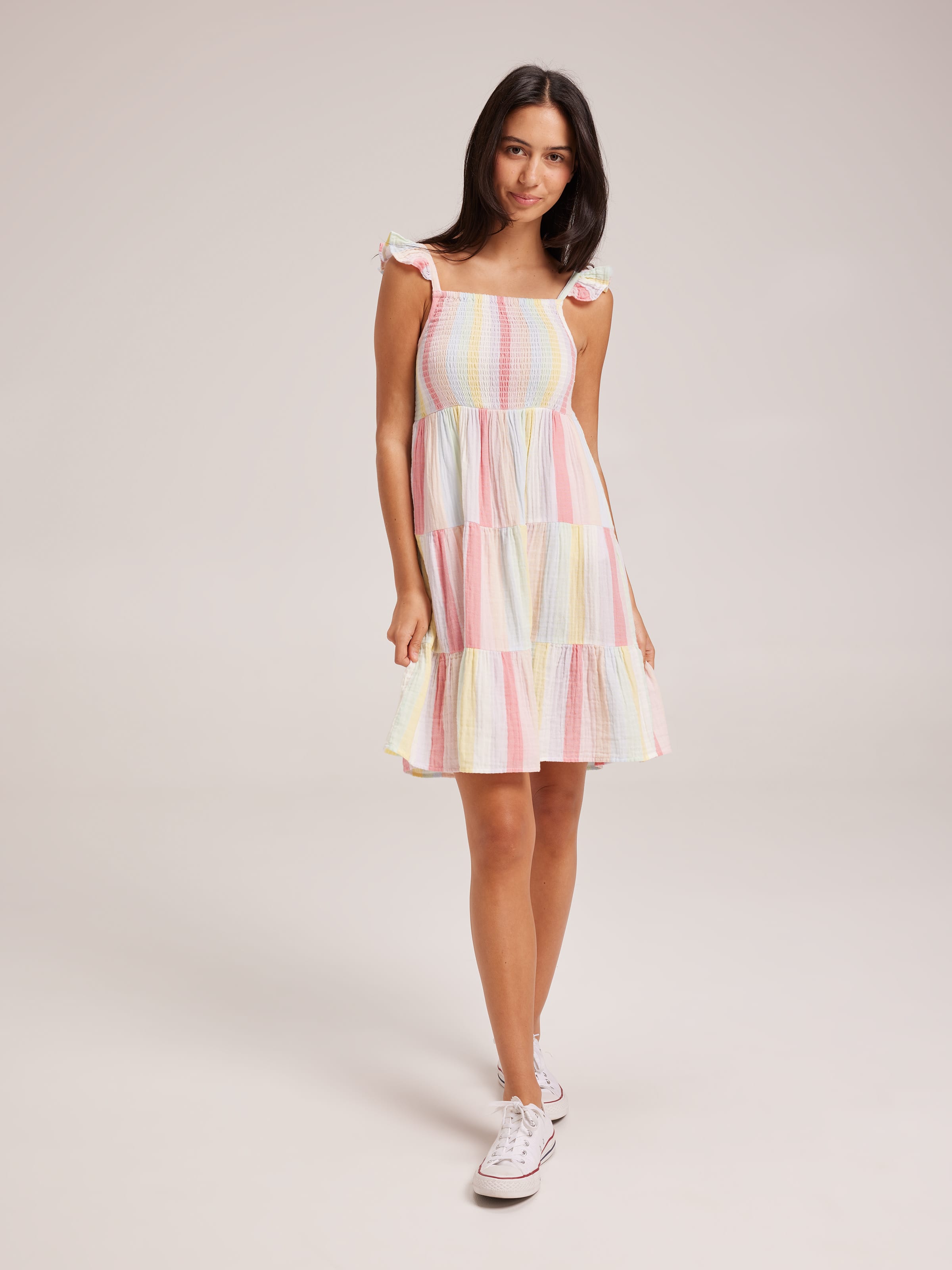 Girls Sophia Shirred Dress