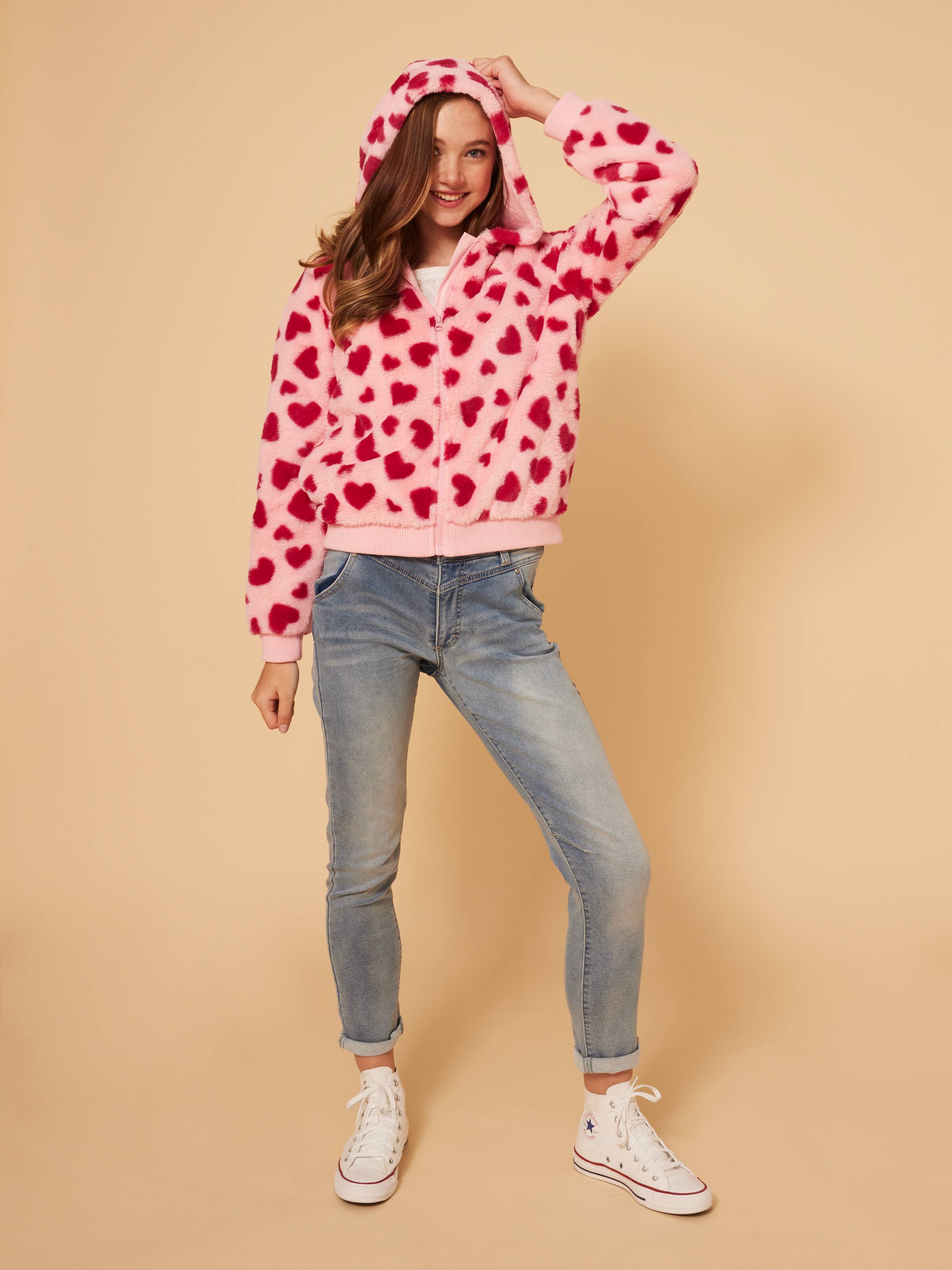 Girls Rose Teddy Jacket