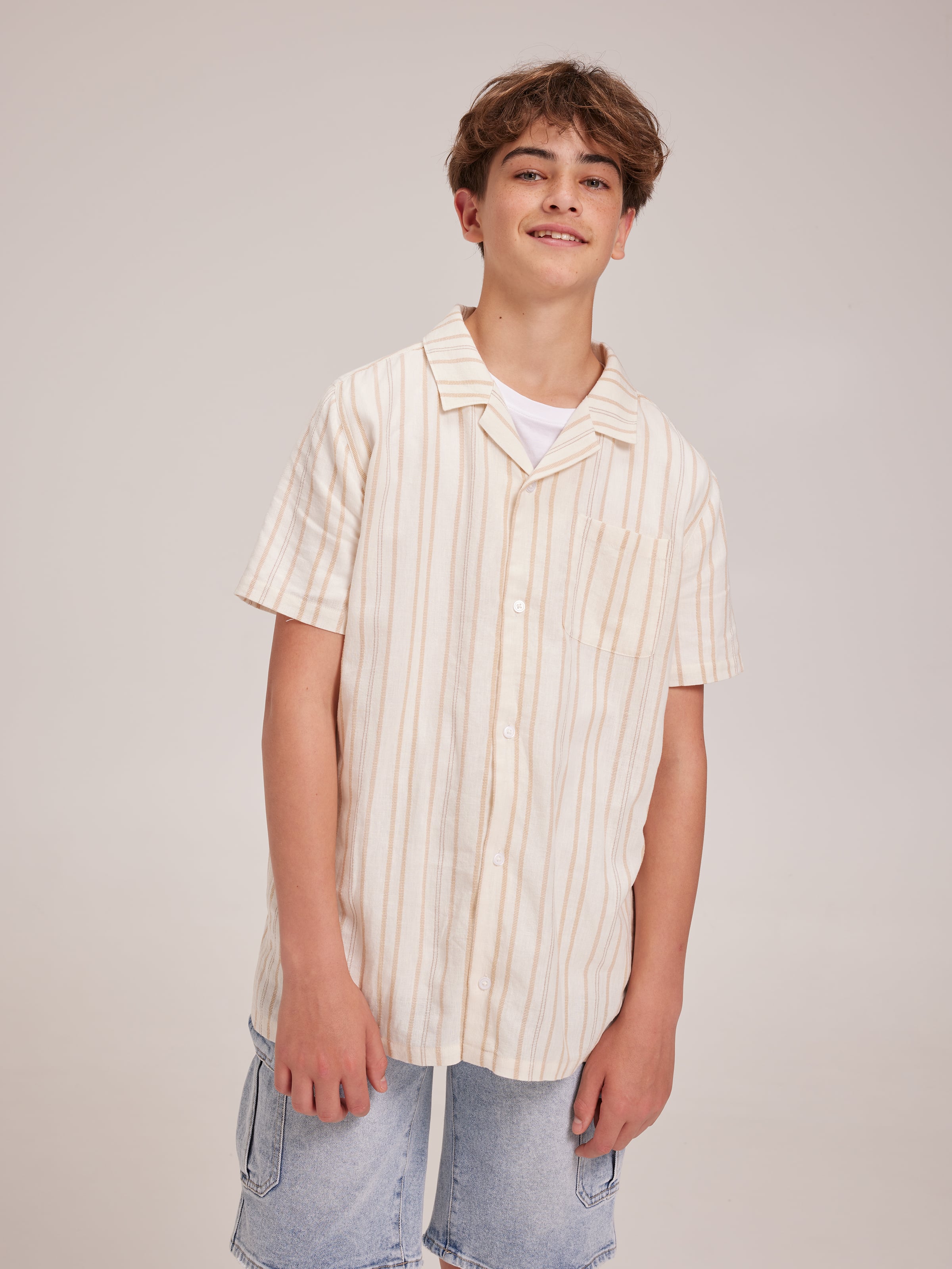 Boys Caleb Textured Shirt
