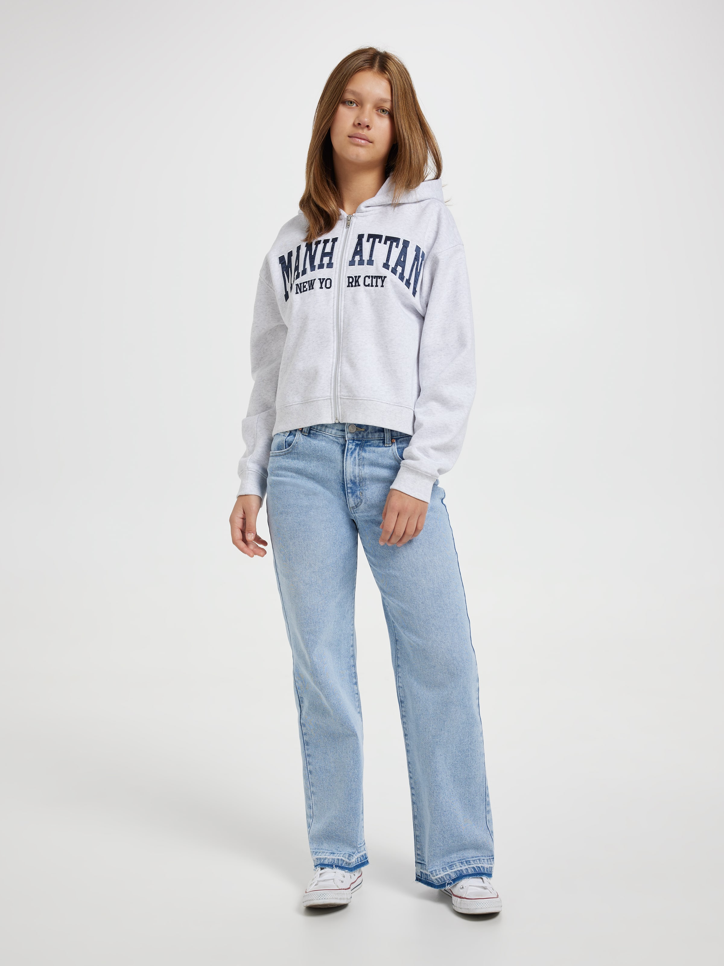 Girls Amelia Cropped Zip Sweat