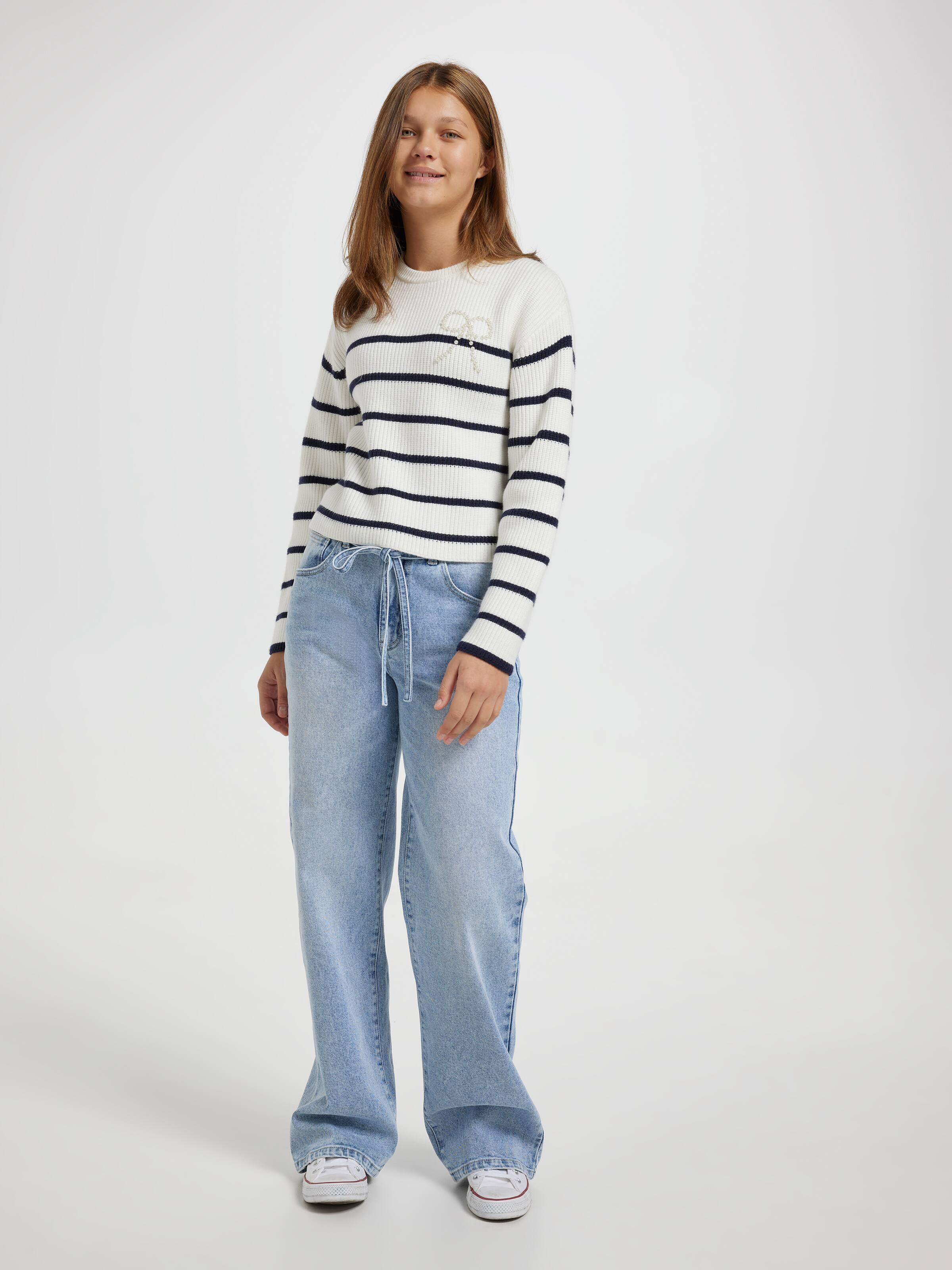 Girls Emily Pearl Bow Knit