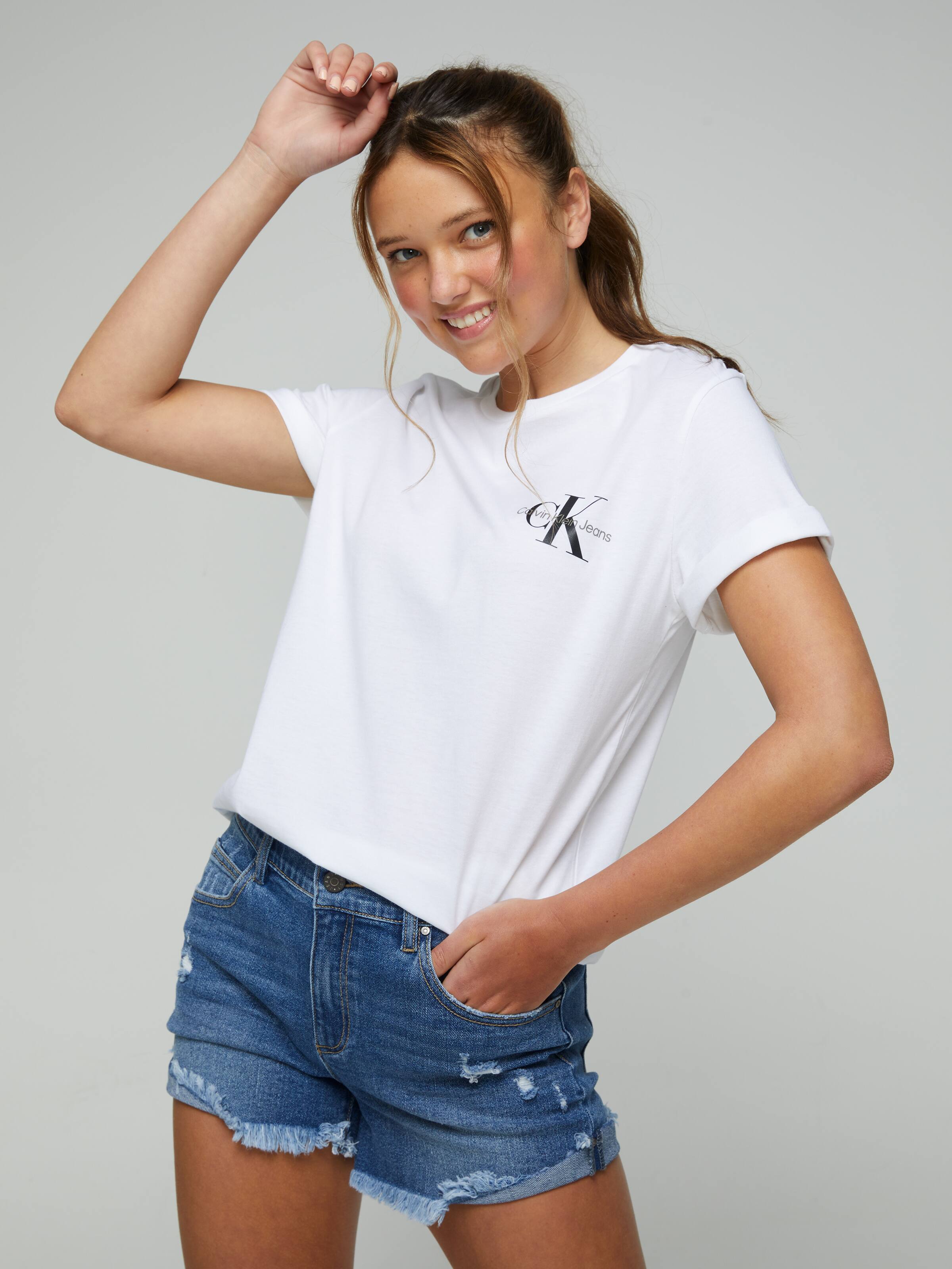 Unisex Kids Monogram Chest Tee