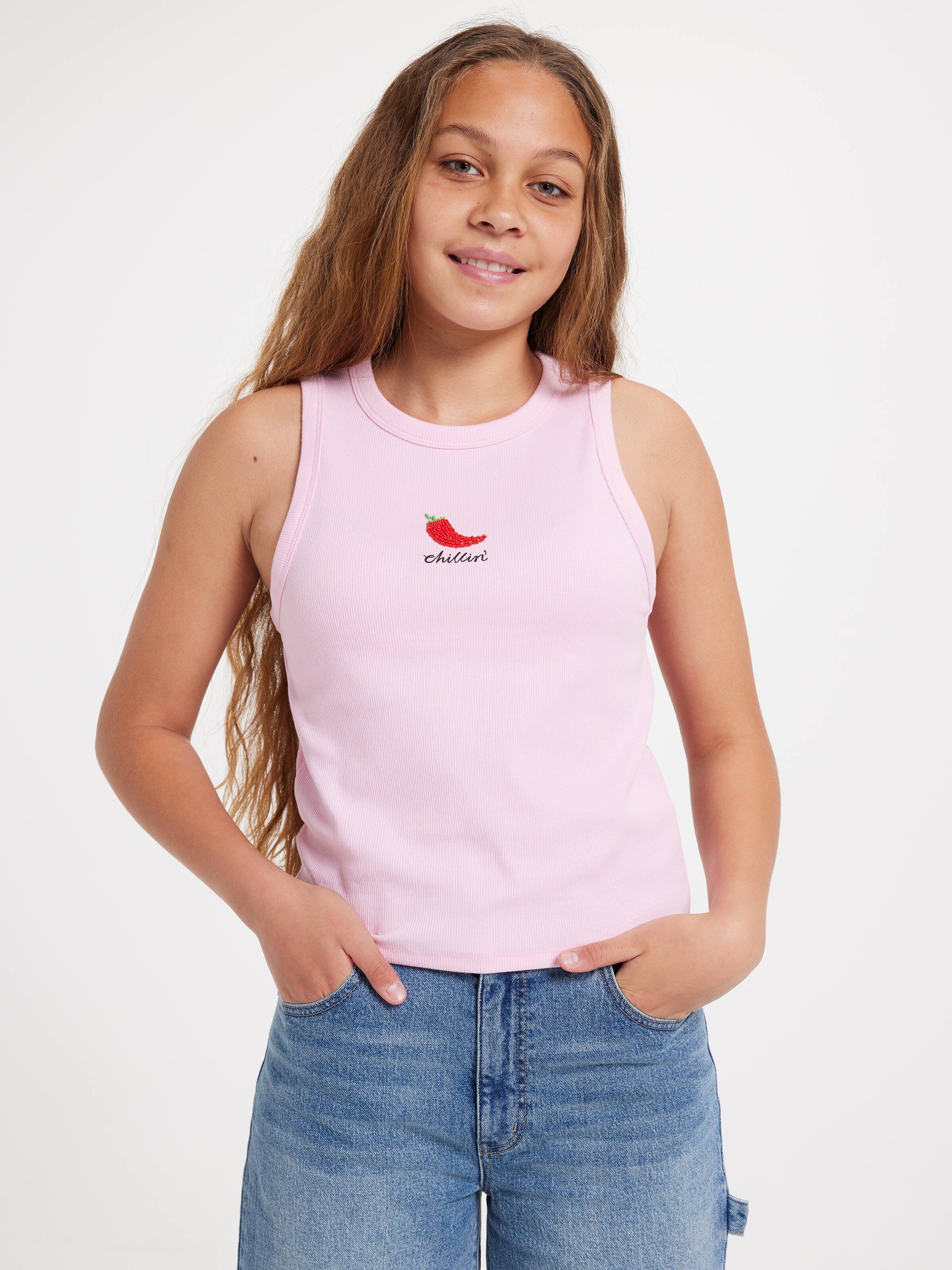 Girls Rebecca Rib Tank