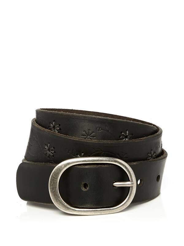 Daisy Handstitched Leather Belt