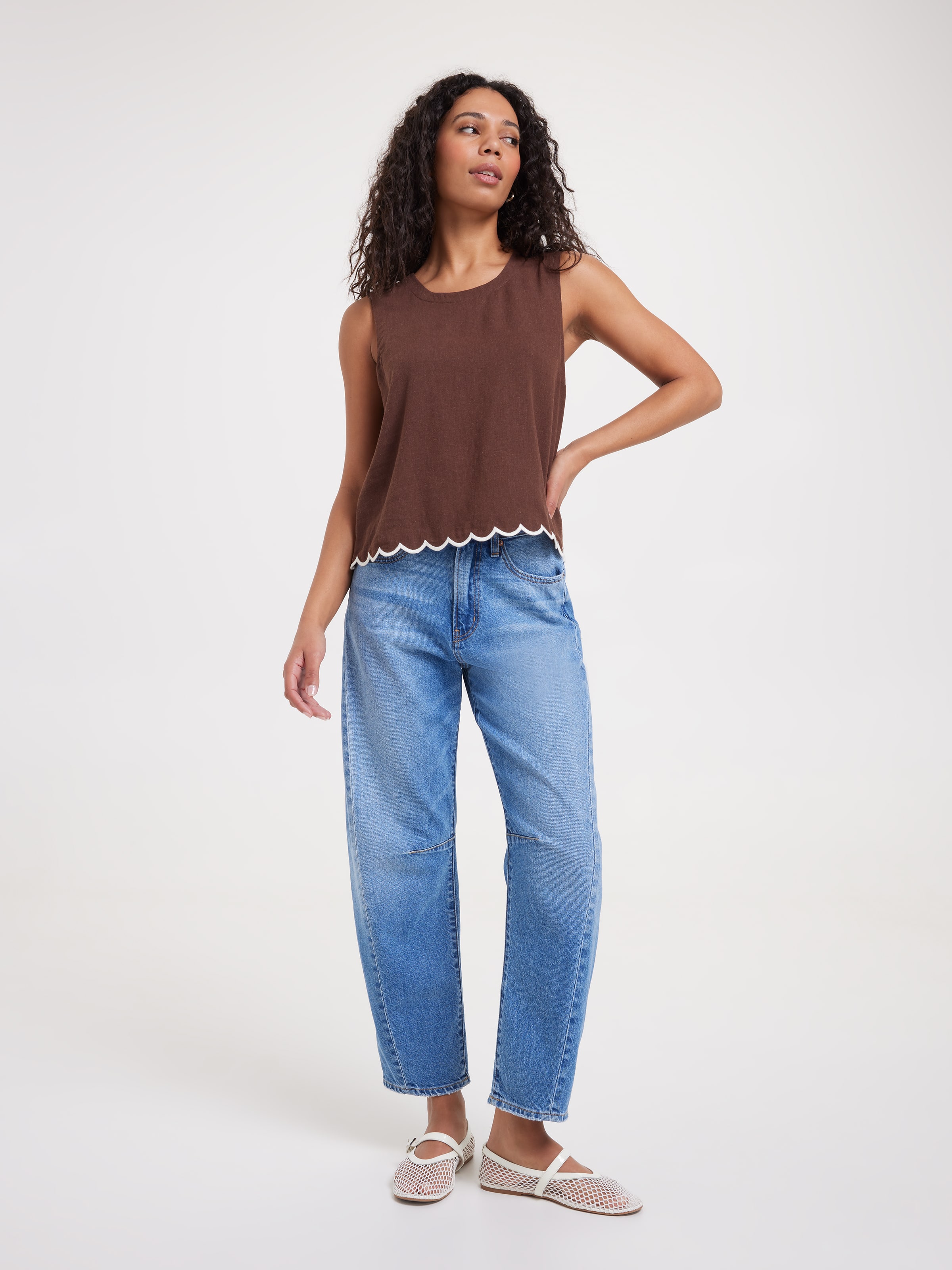 Sven Scalloped Hem Tank