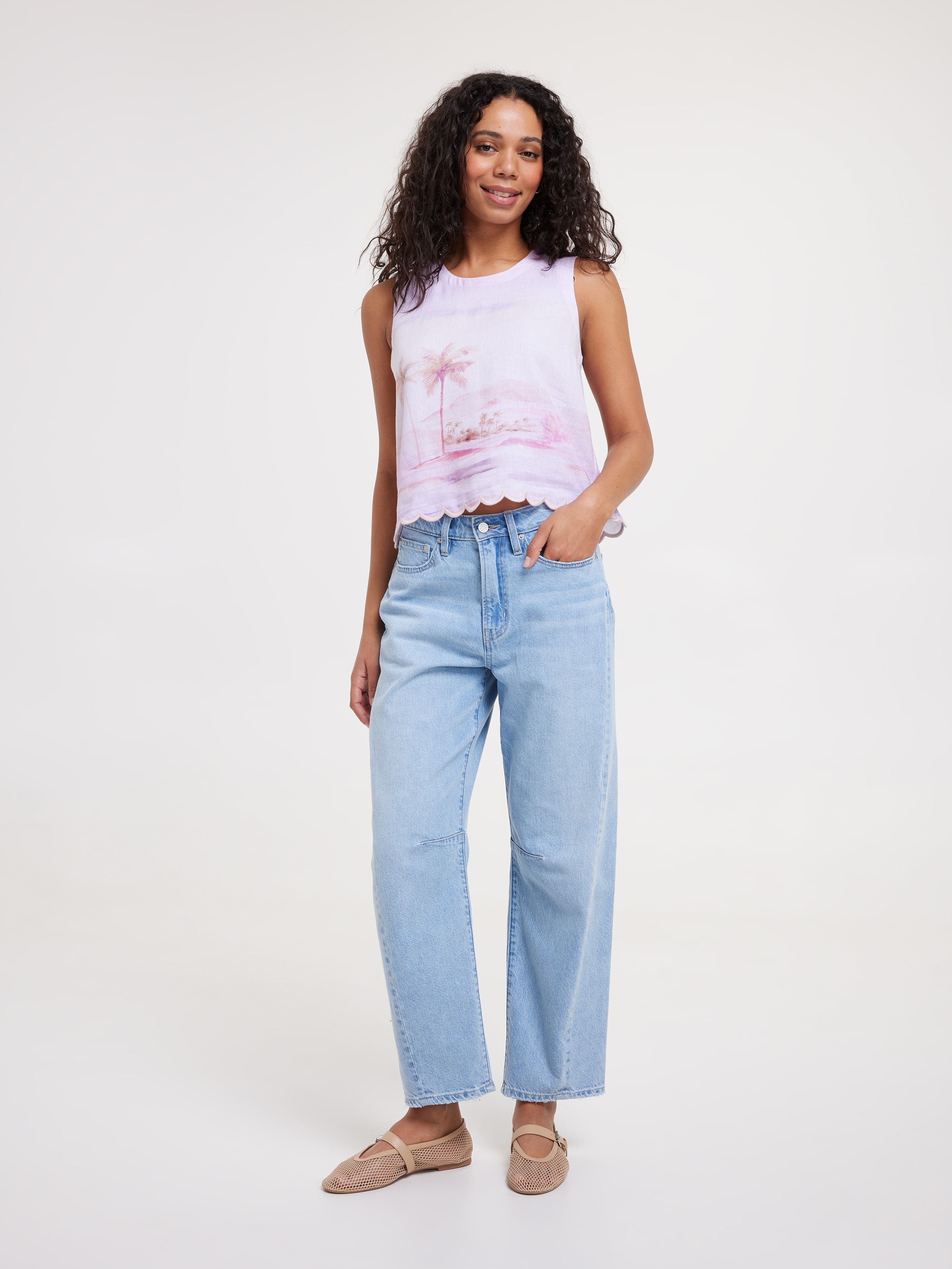 Sven Scalloped Hem Tank