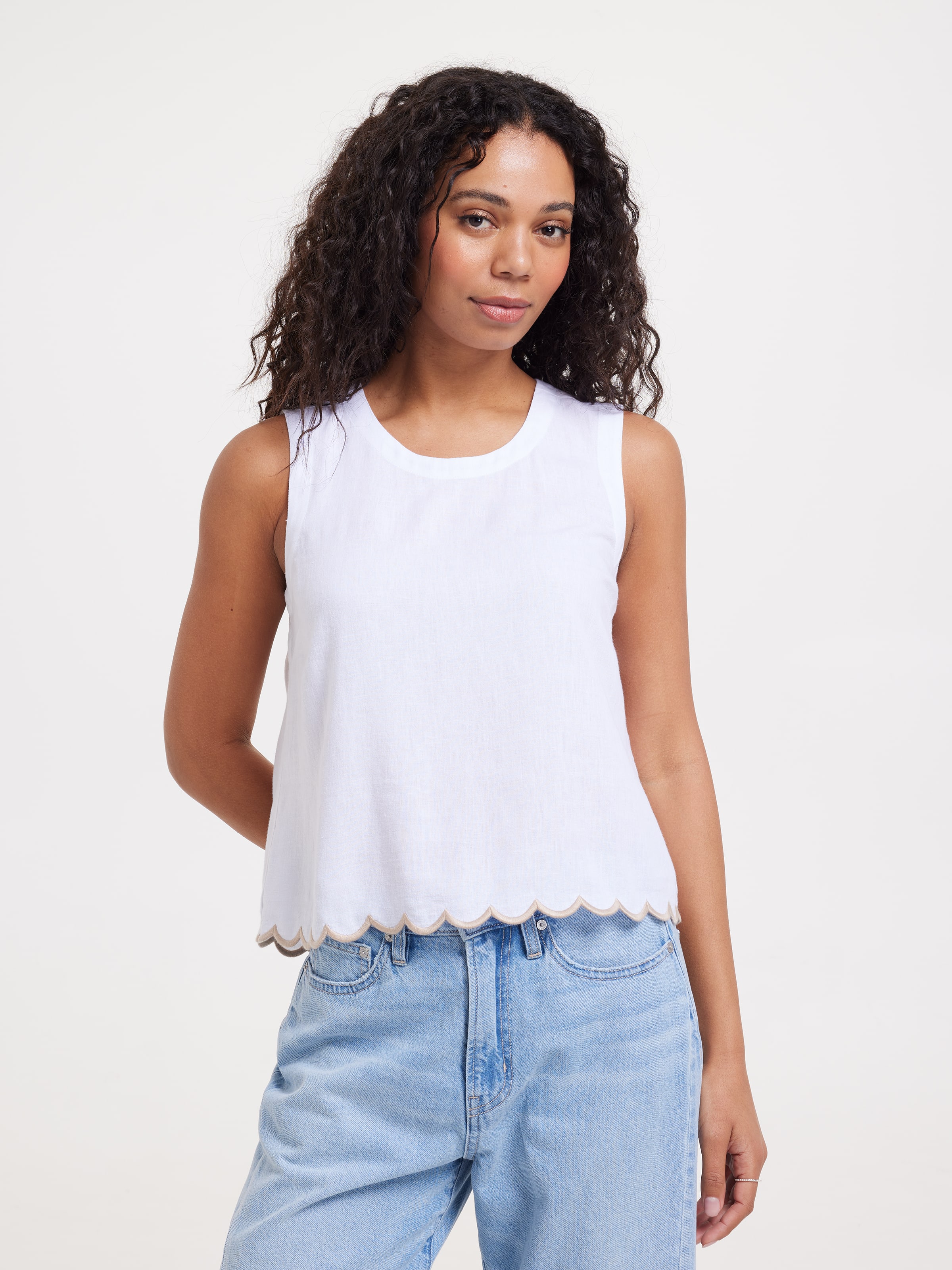 Sven Scalloped Hem Tank