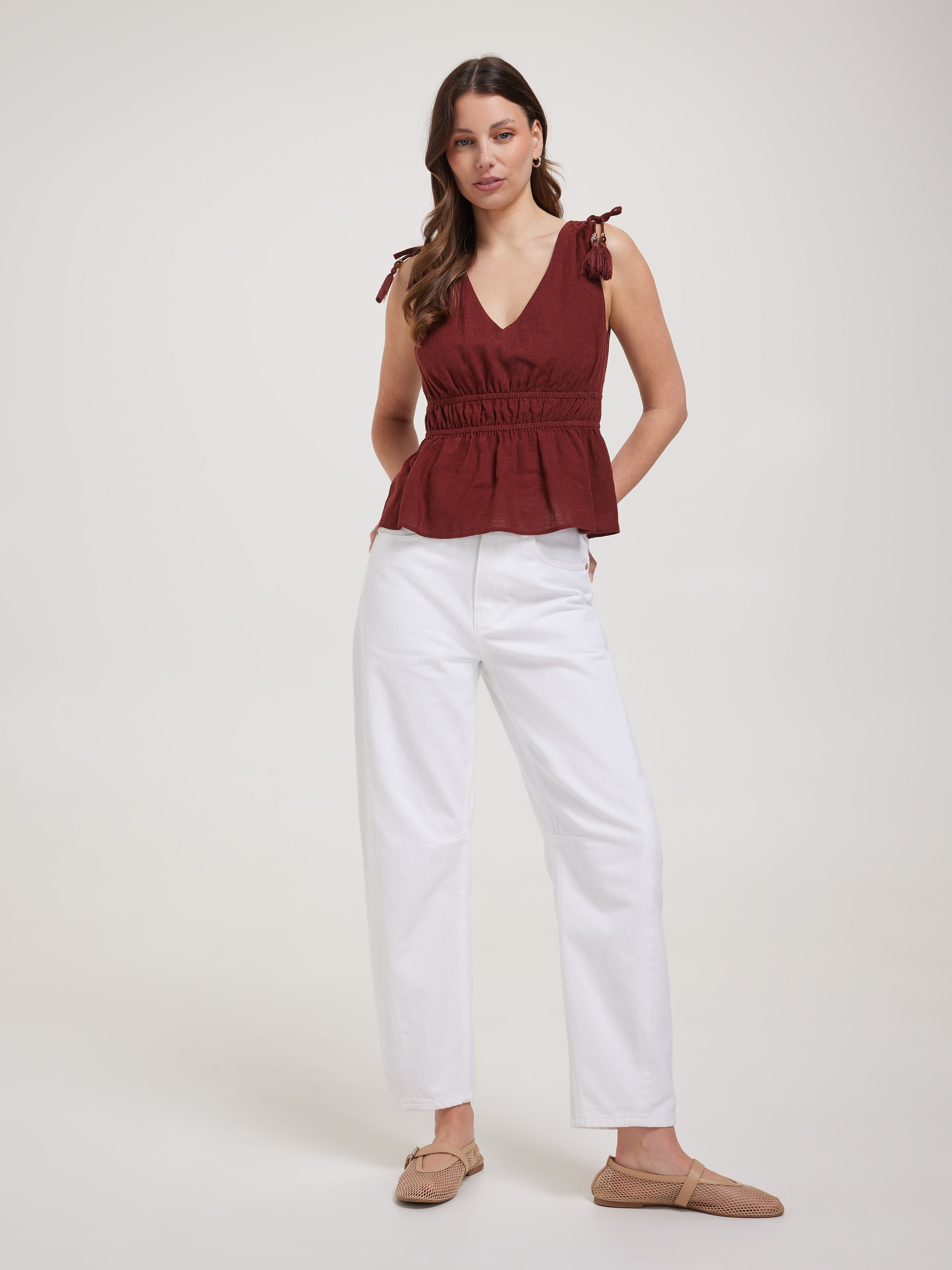 Lorne Rouched Waist Tank