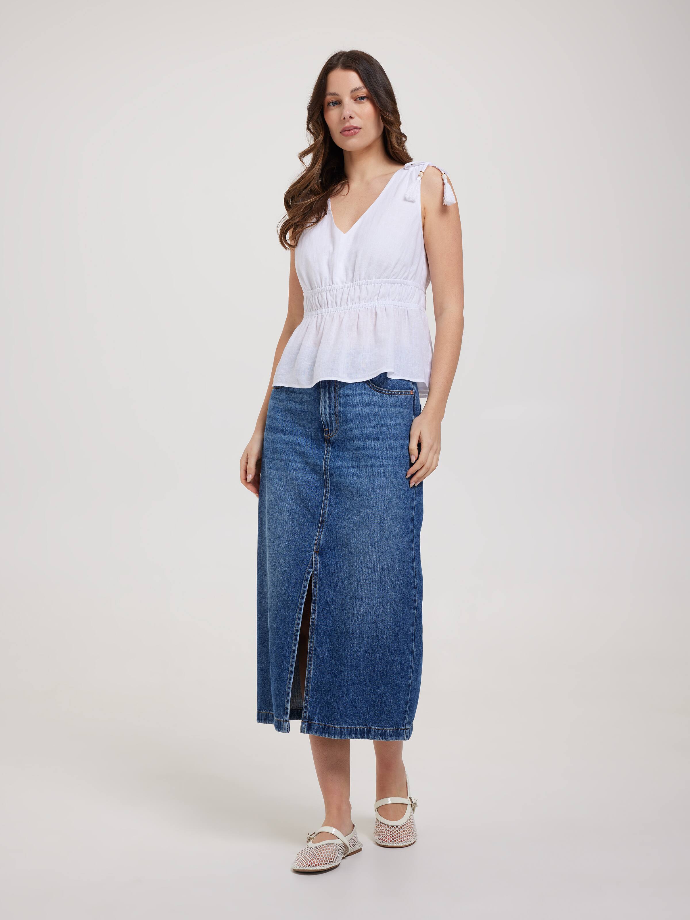 Lorne Rouched Waist Tank