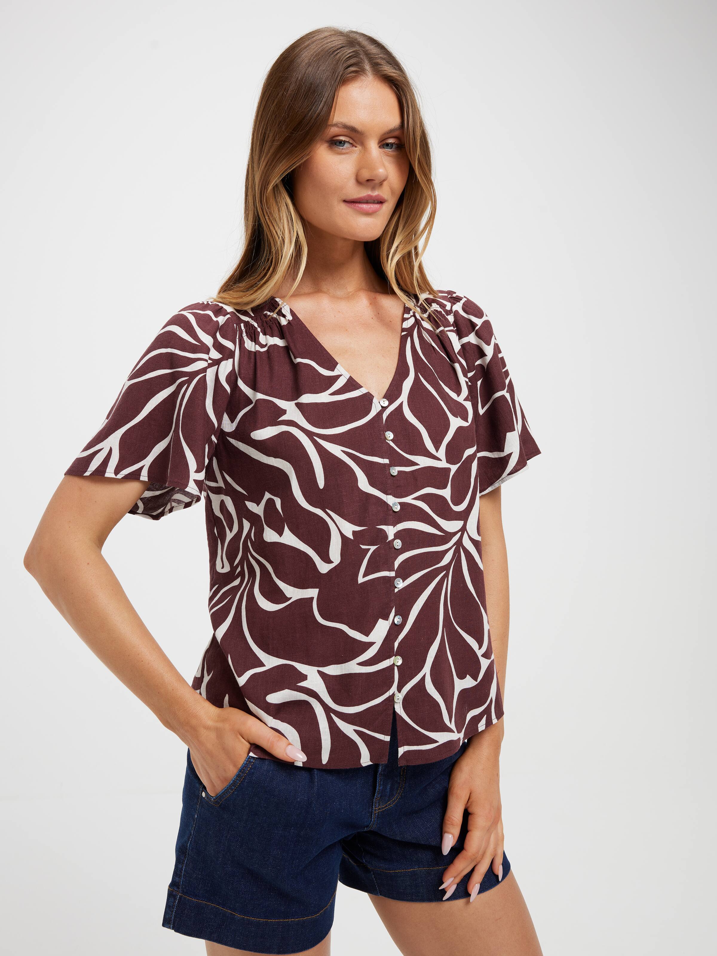 Cara Flutter Sleeve Top