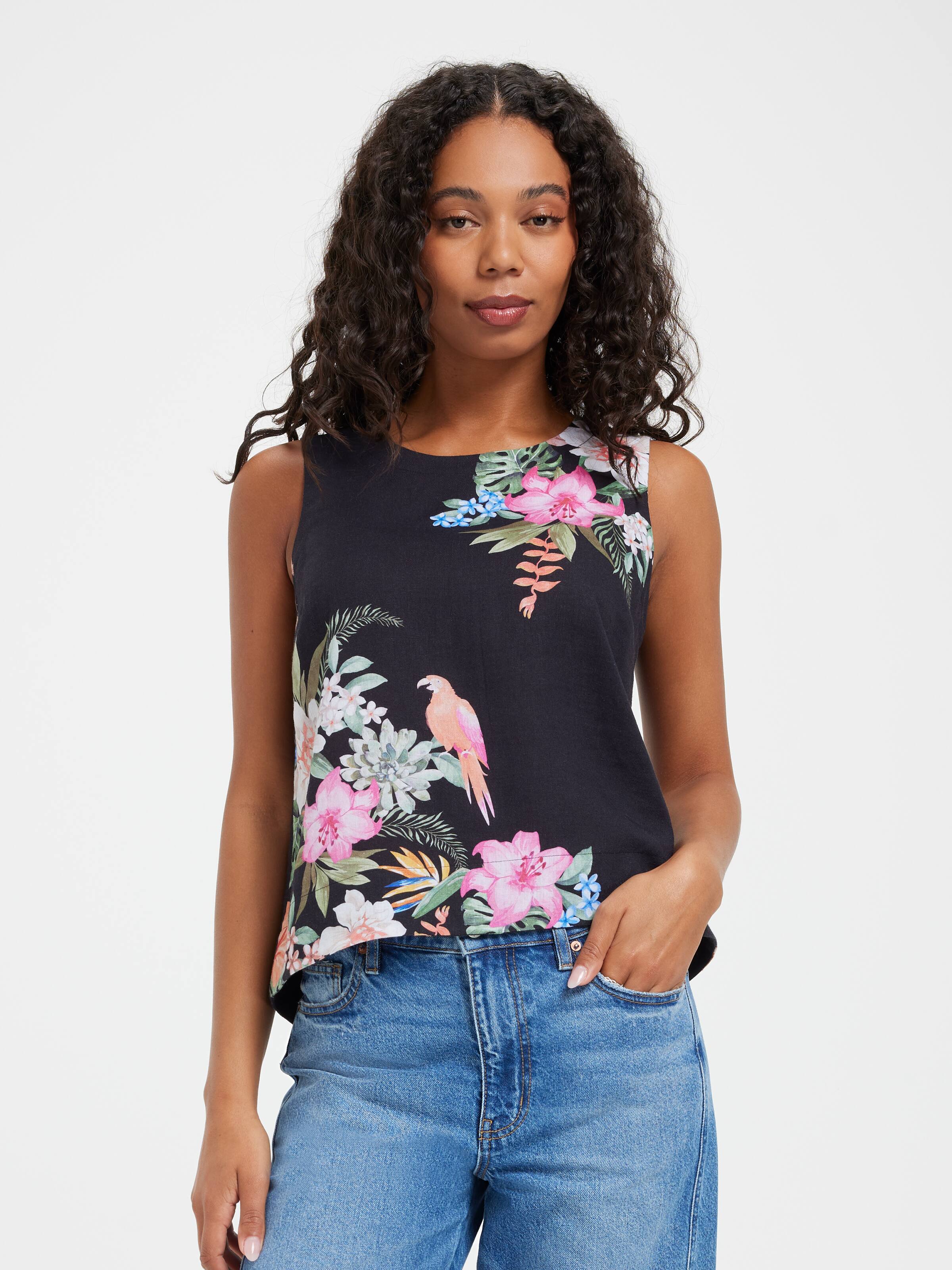 Kya Button Back Tank