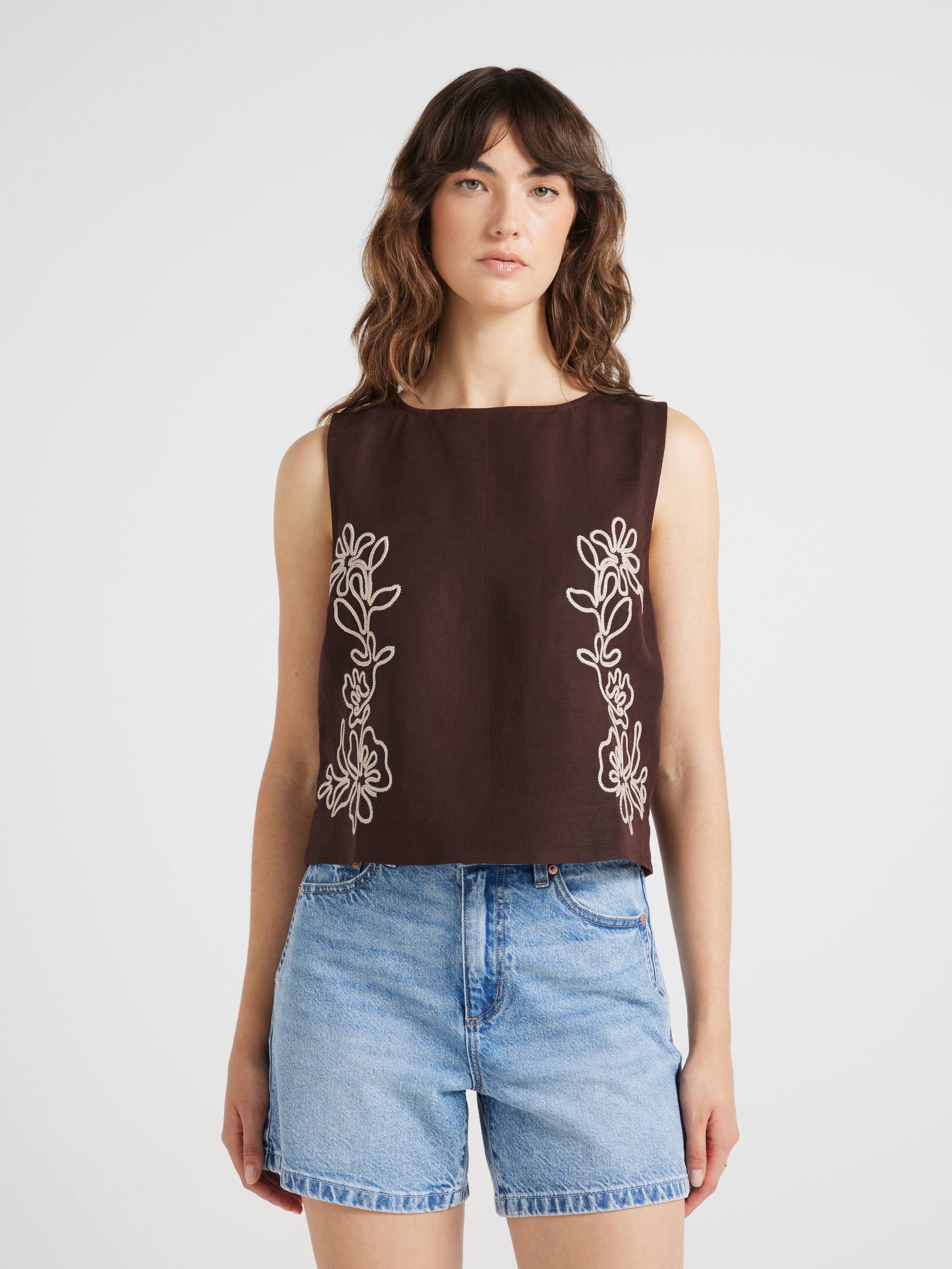Shona Boat Neck Tank