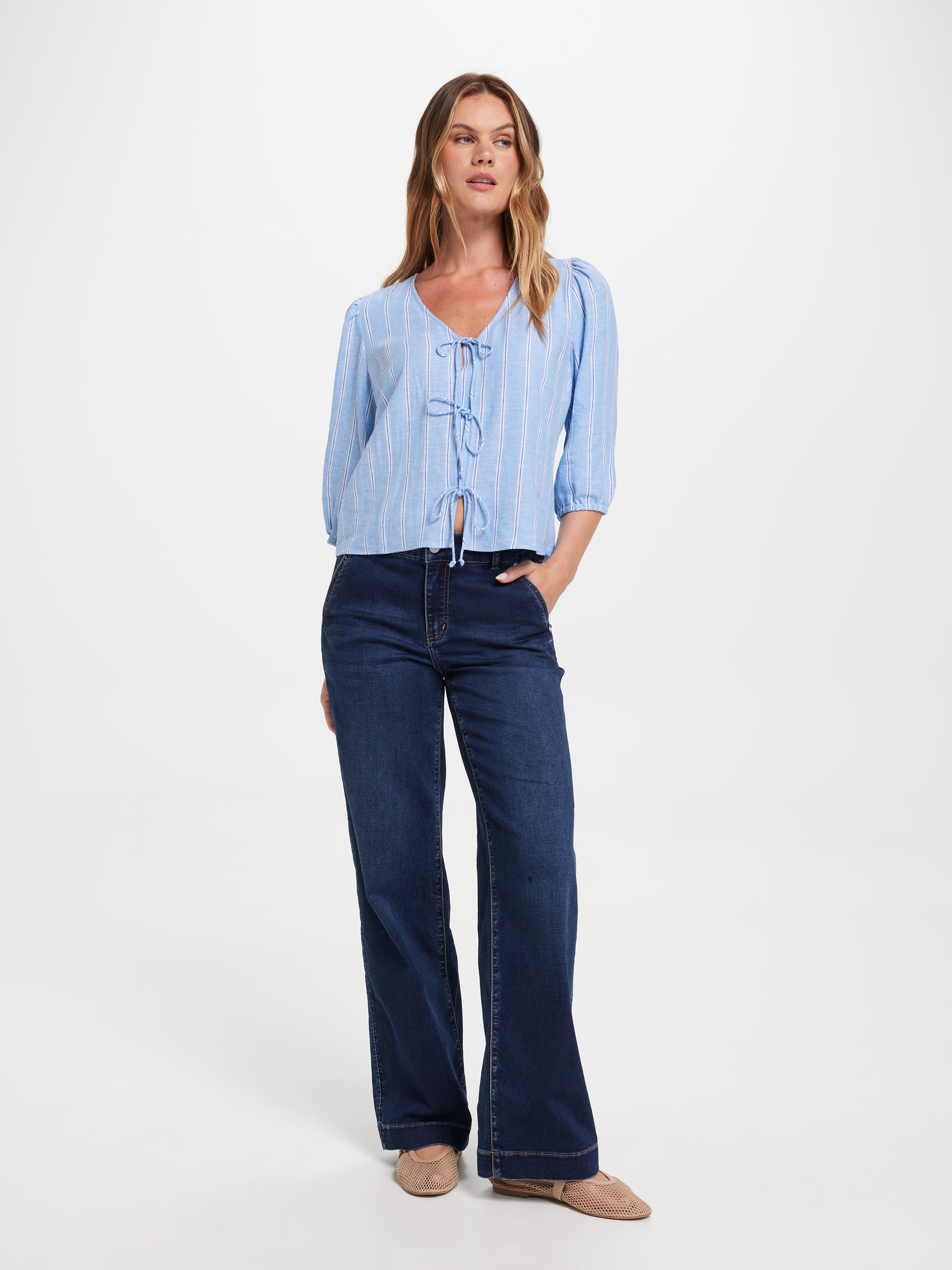 Tobi Tie Front Blouse