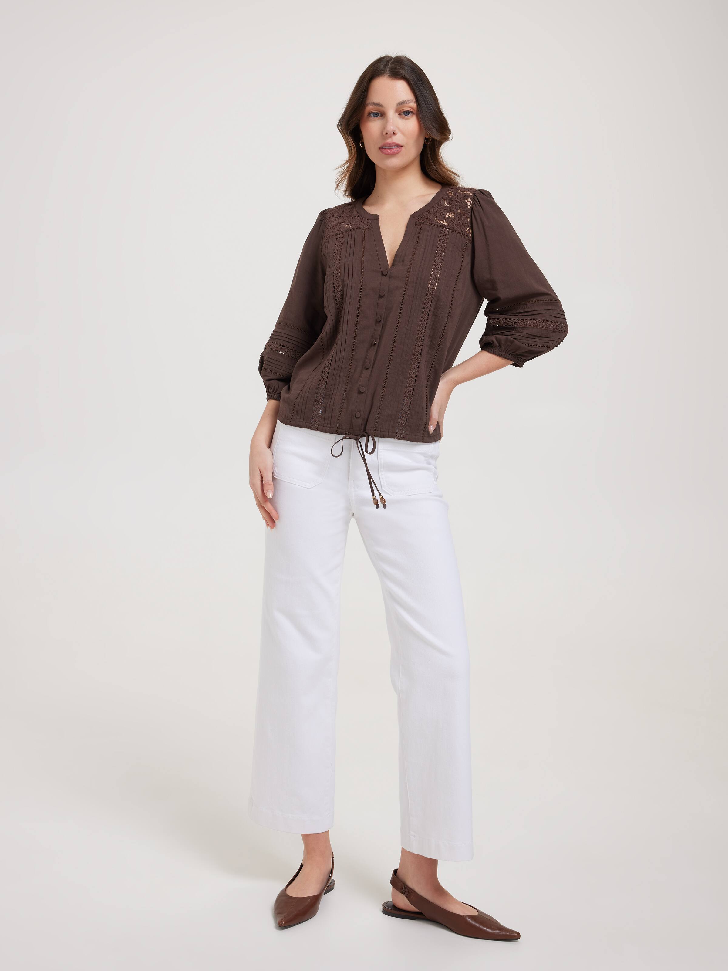 Shayla Lace Bubble Hem Top
