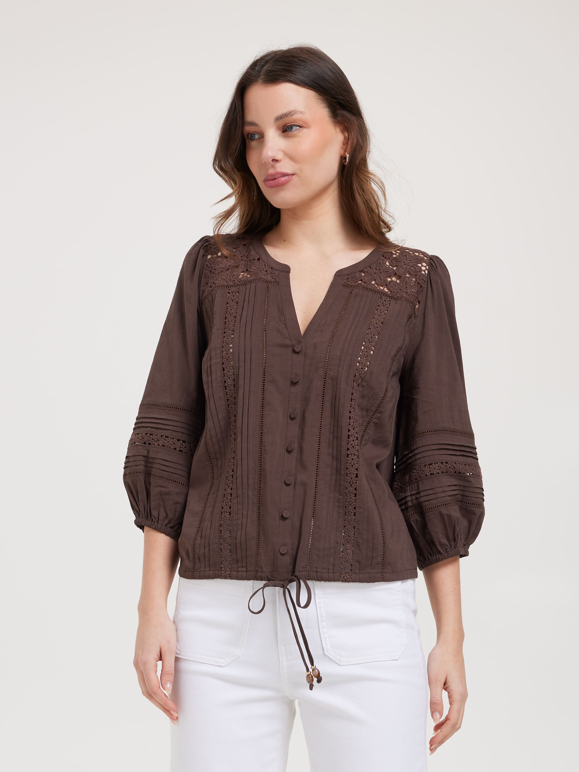 Shayla Lace Bubble Hem Top