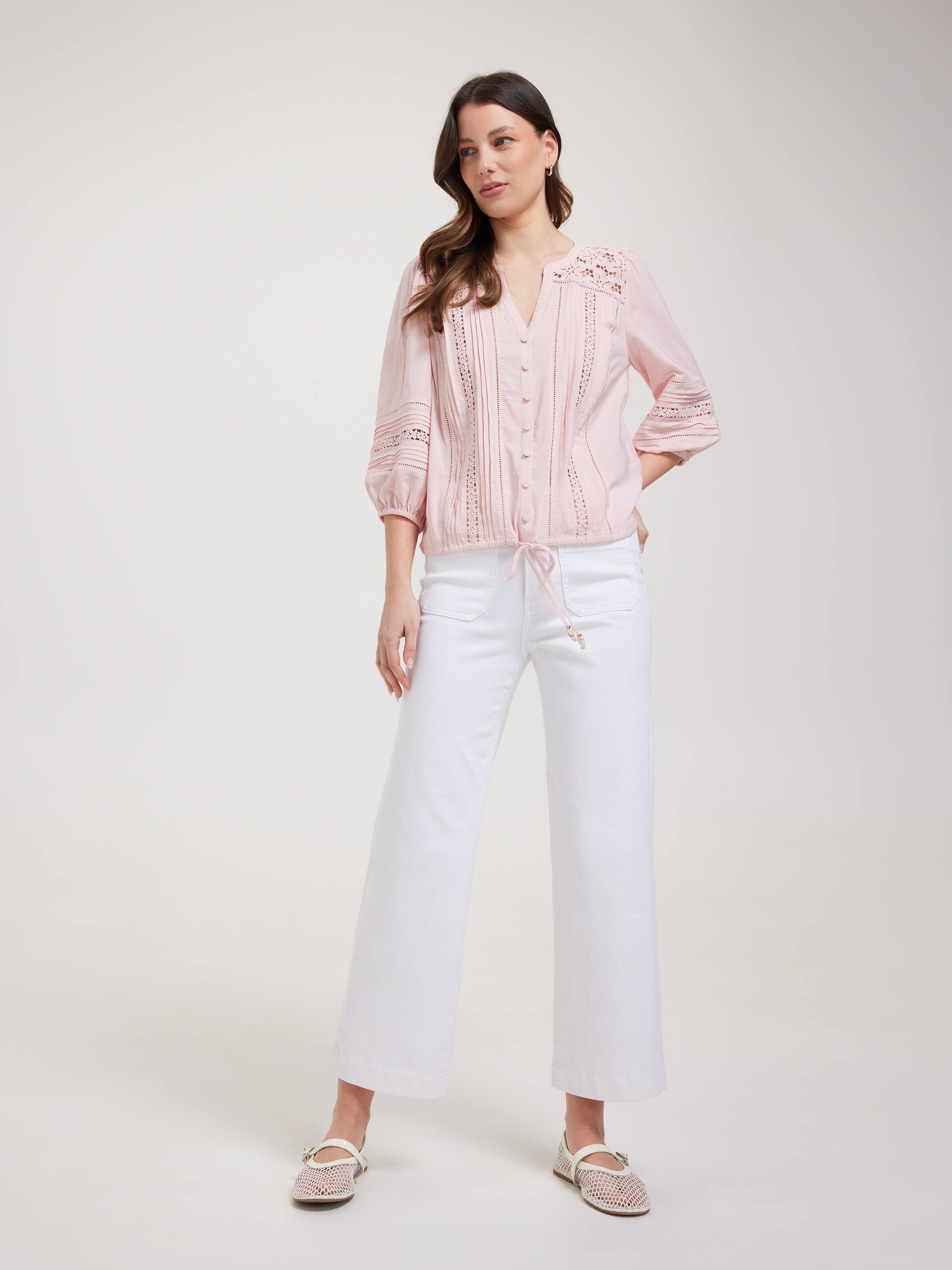 Shayla Lace Bubble Hem Top