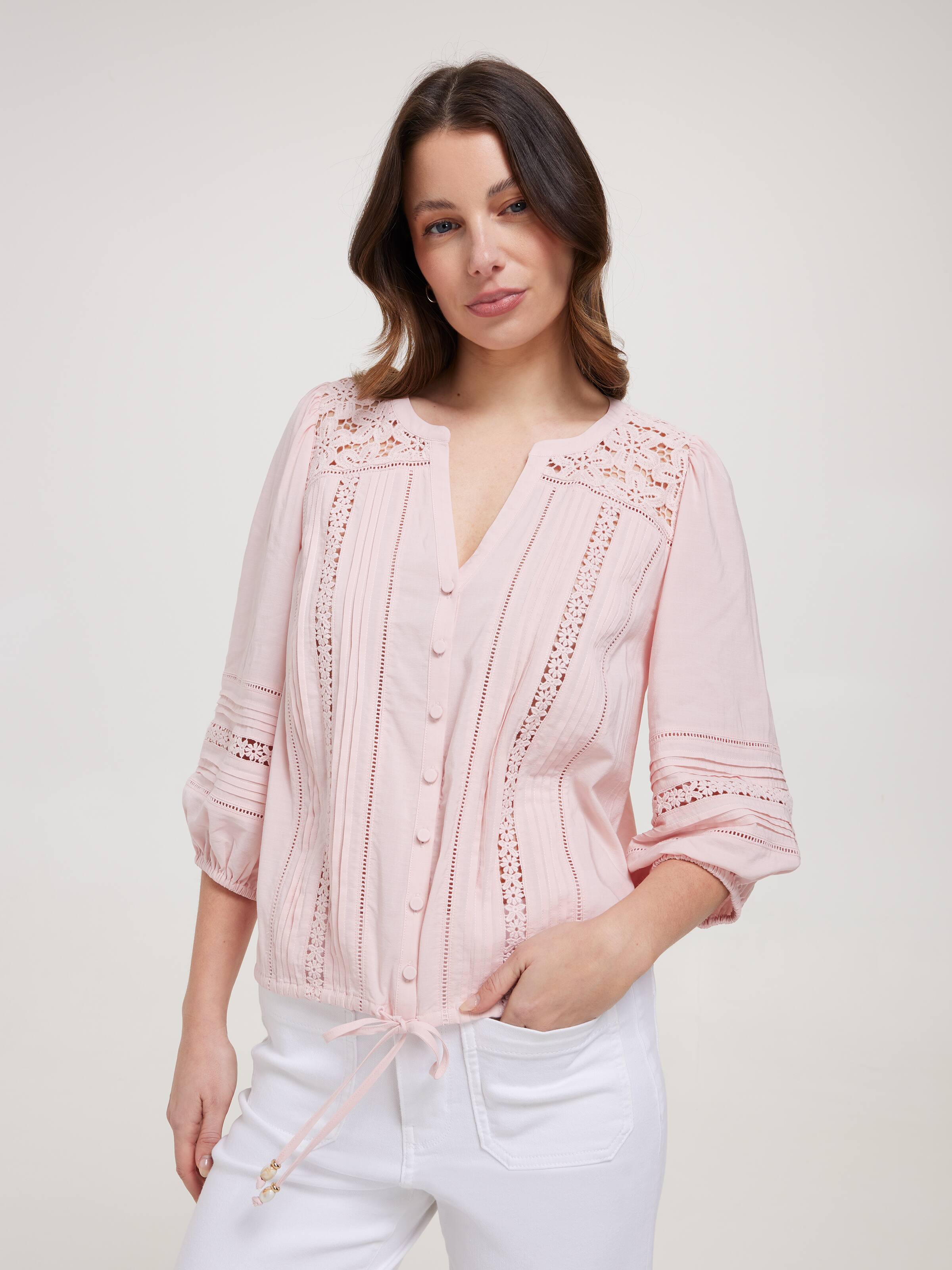 Shayla Lace Bubble Hem Top