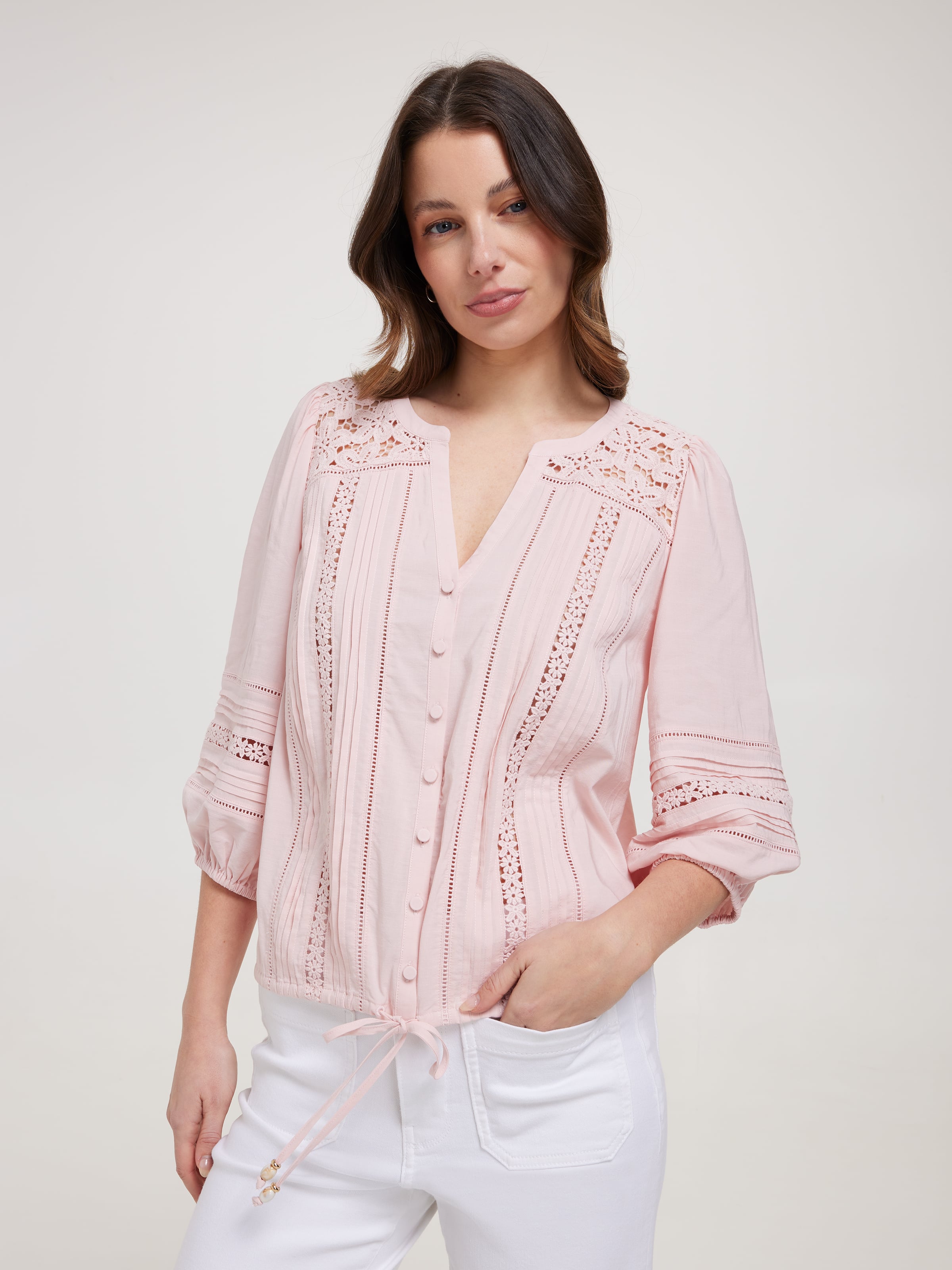 Shayla Lace Bubble Hem Top