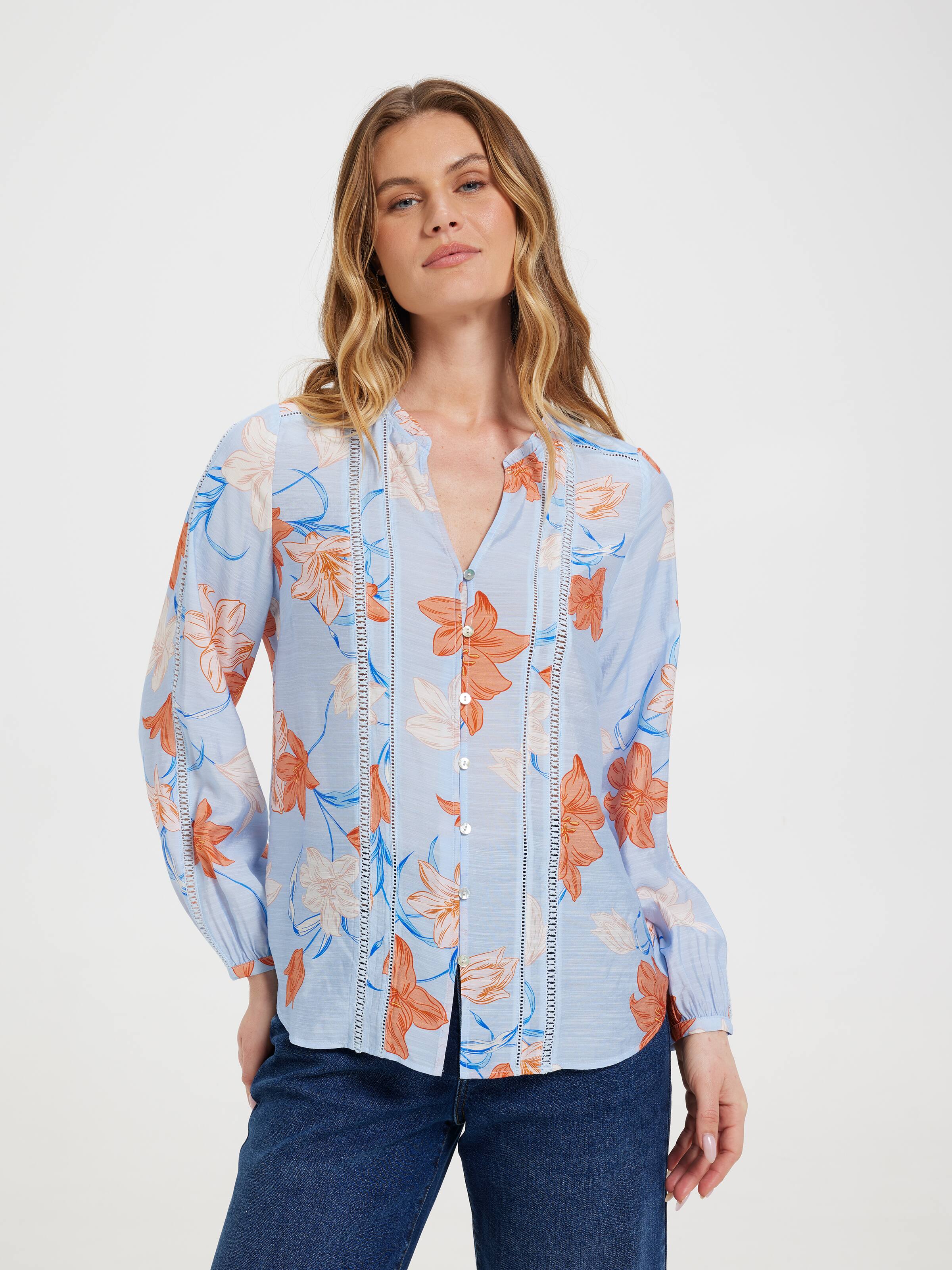 Jamie Lace Insert Blouse