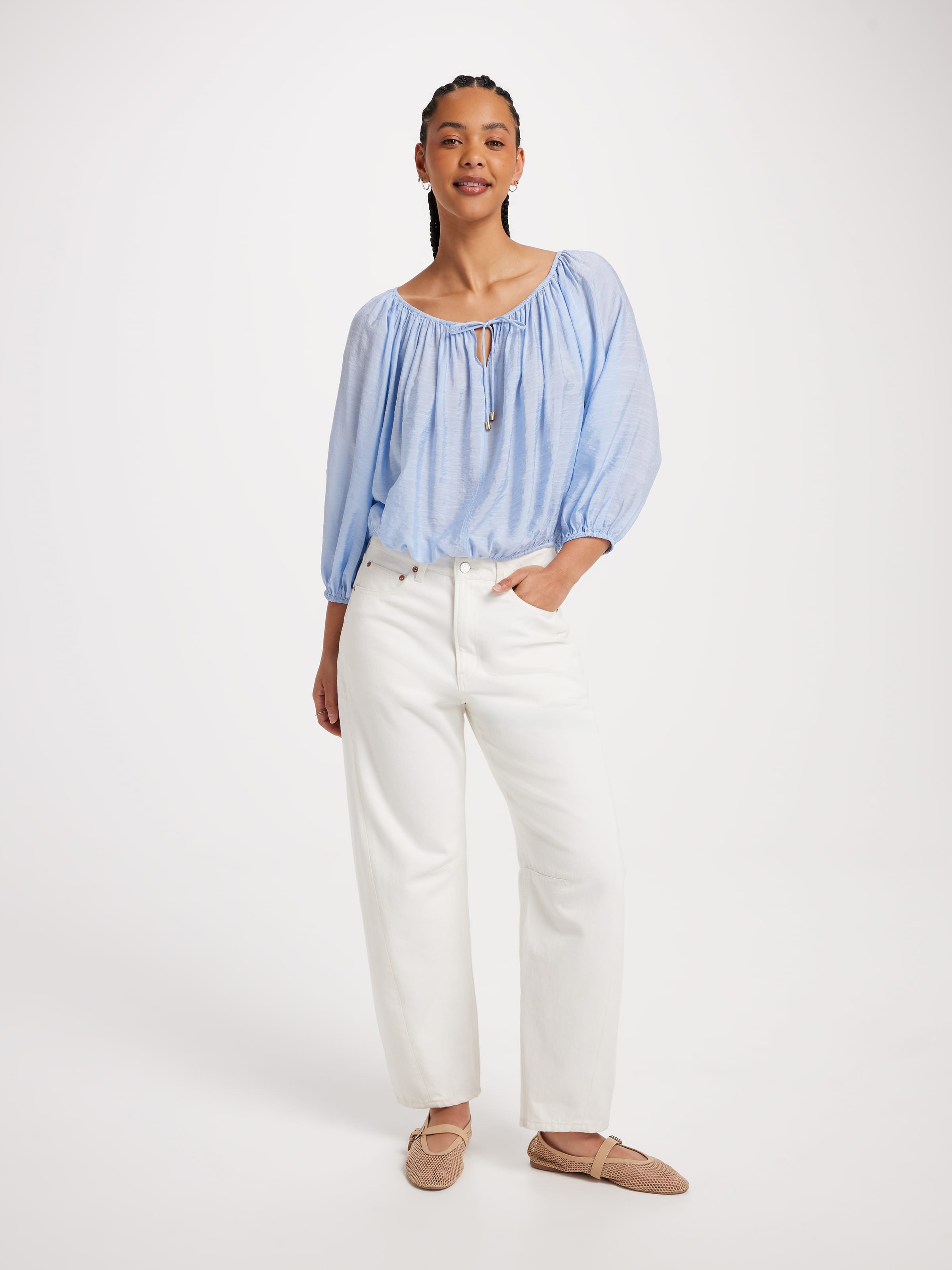 Effie Bubble Hem Blouse