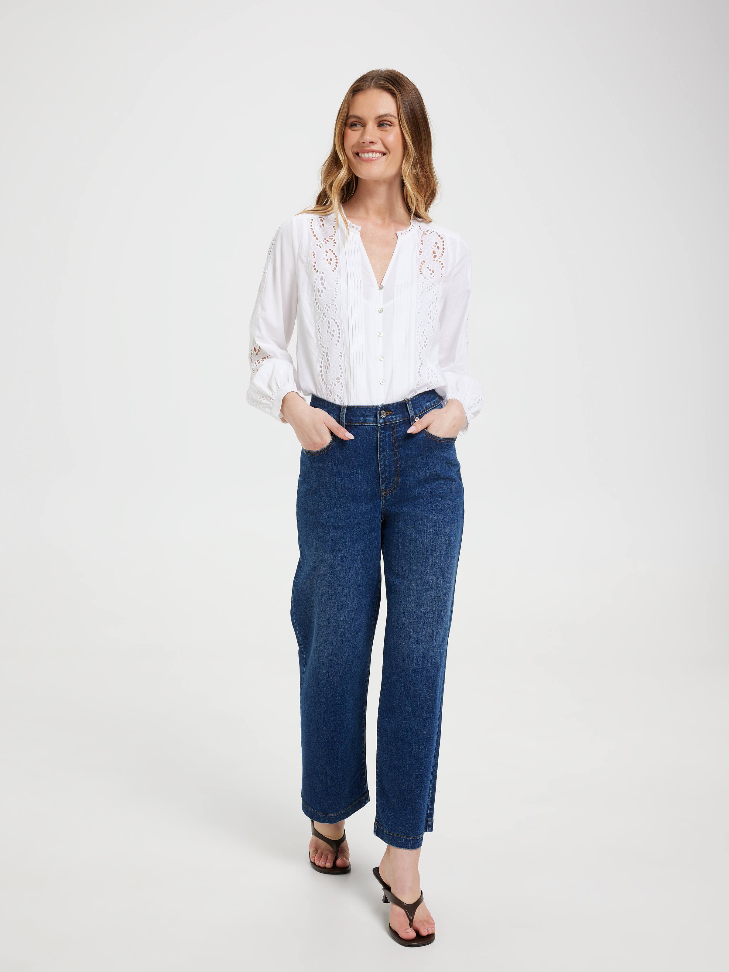 Jamie Lace Insert Blouse