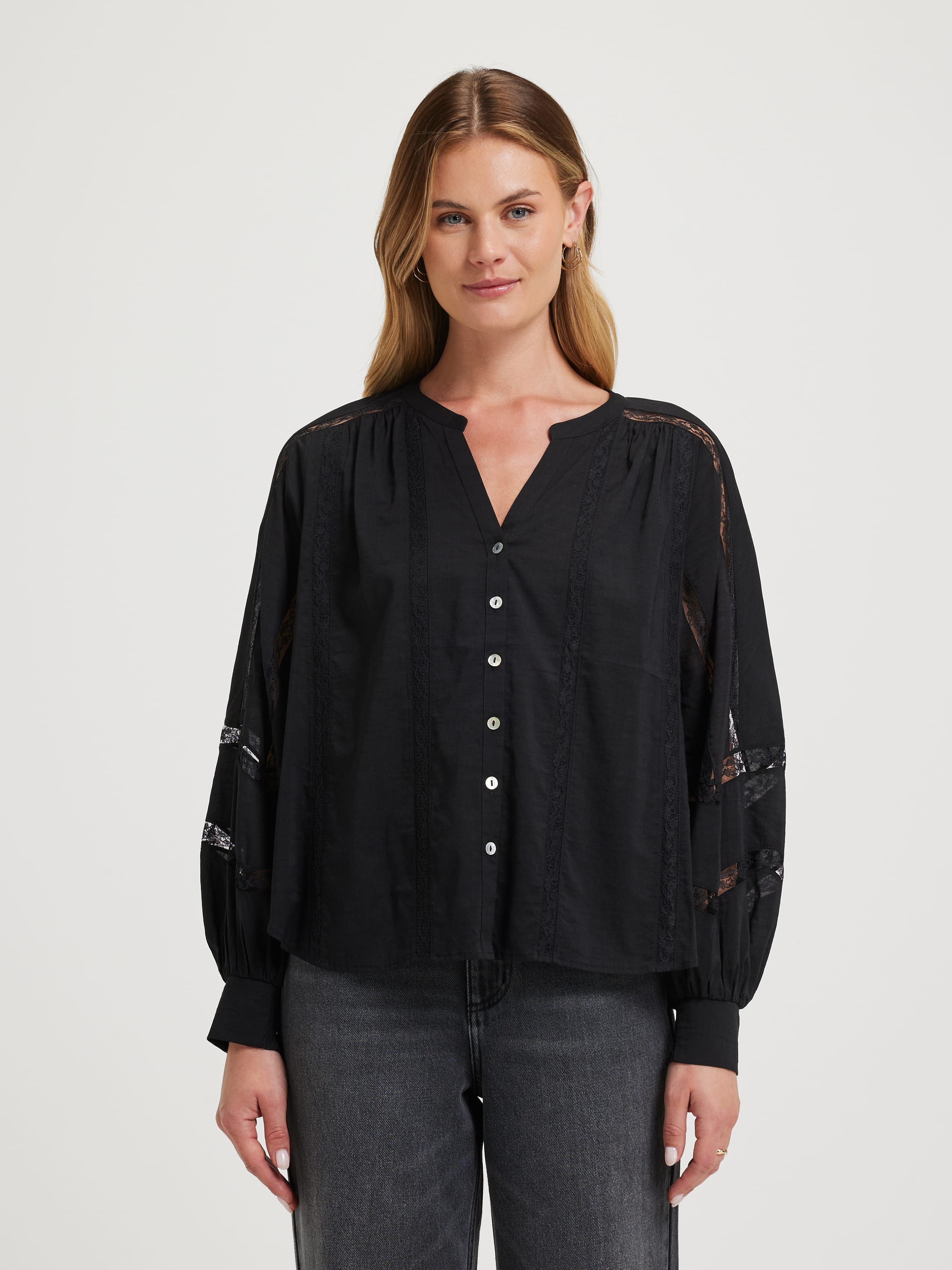 Paloma Lace Insert Blouse