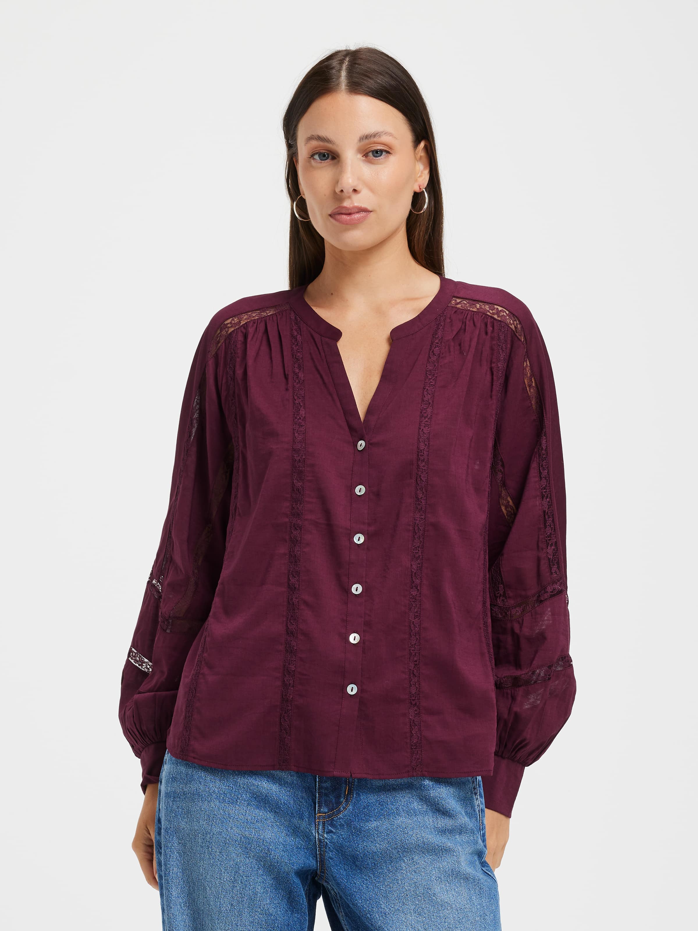 Paloma Lace Insert Blouse