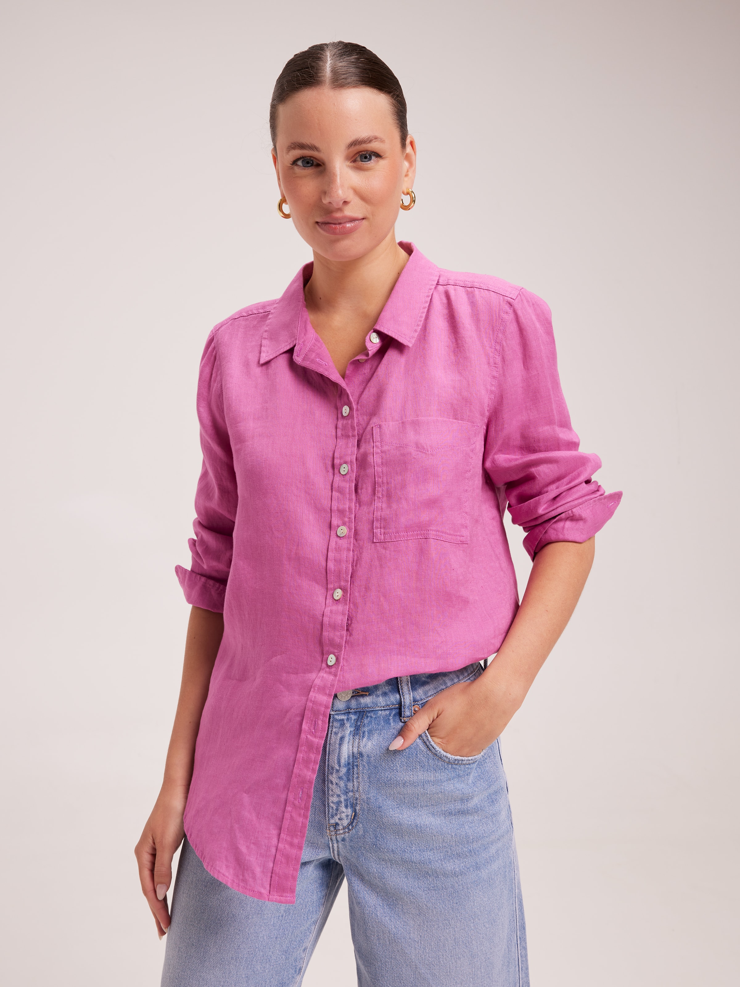 Jeans hot sale shirt female