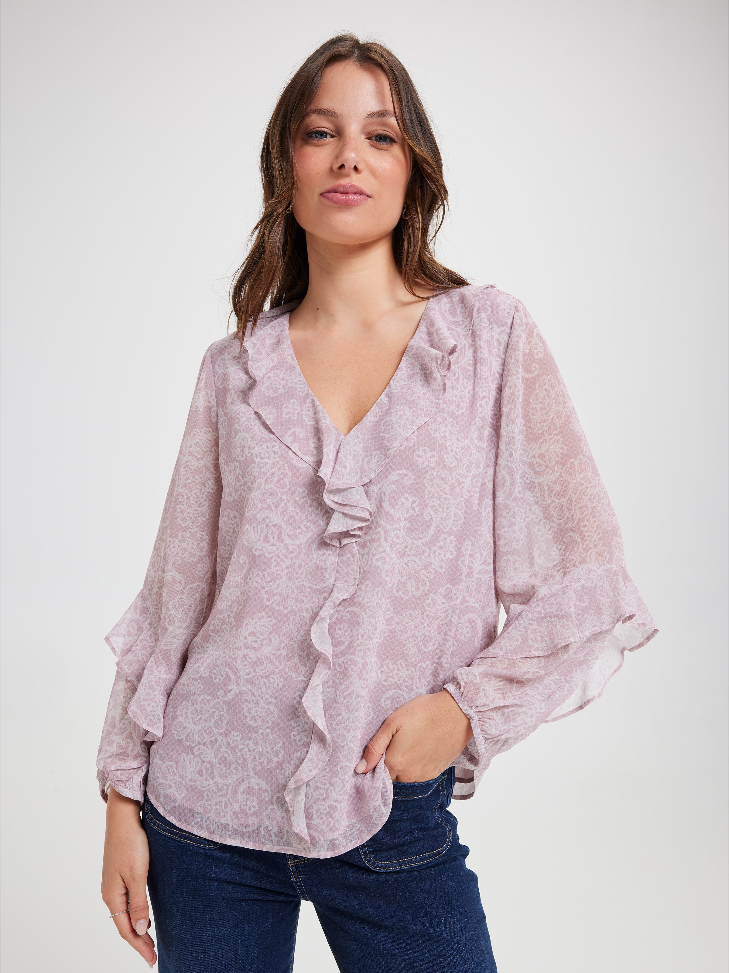 Daphne Frill Neck Blouse