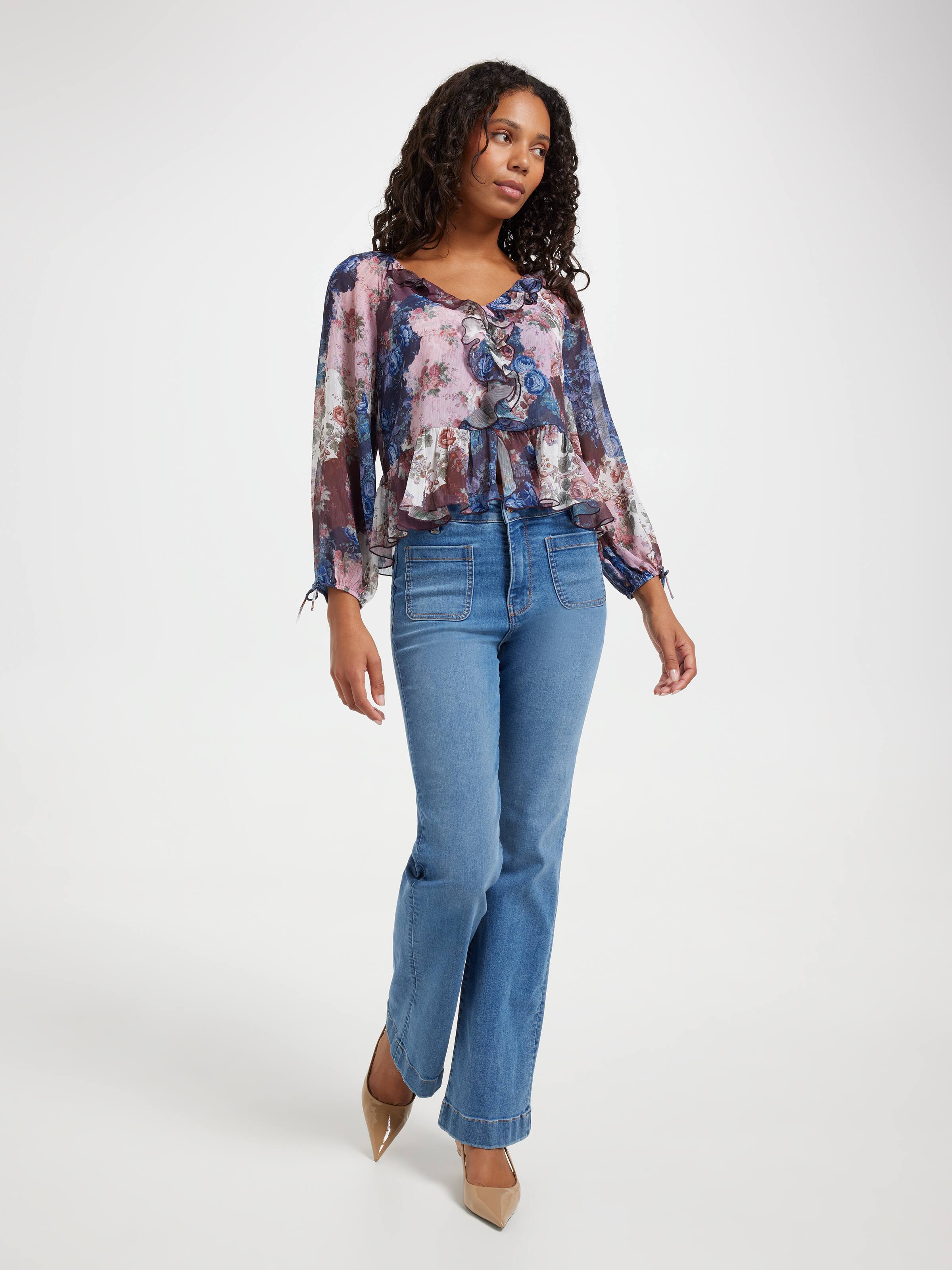 Jade Ruffle Blouse