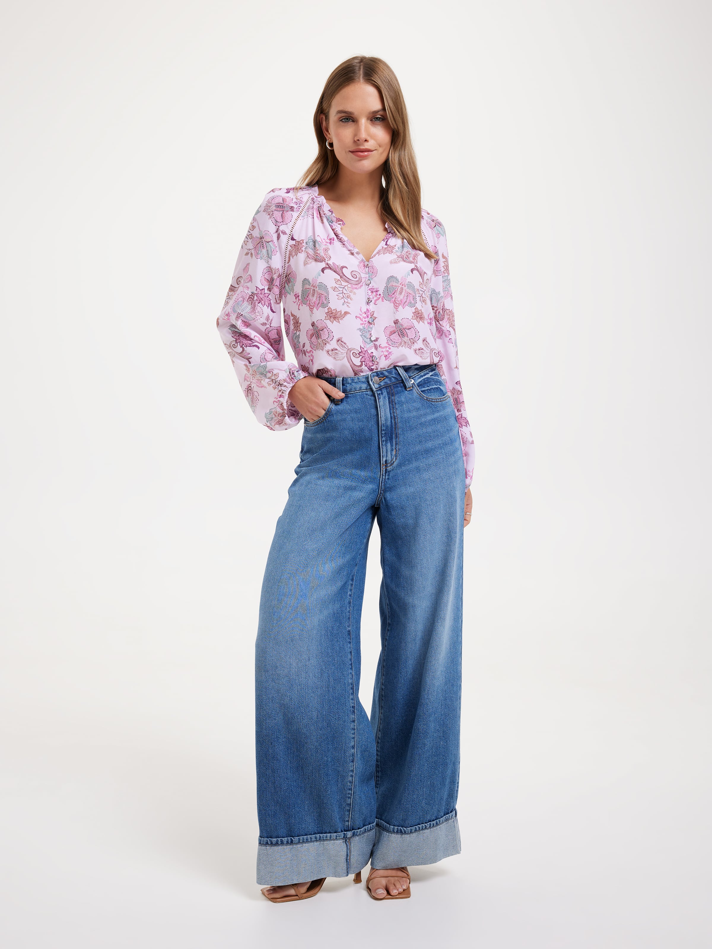 Delta Button Through Blouse