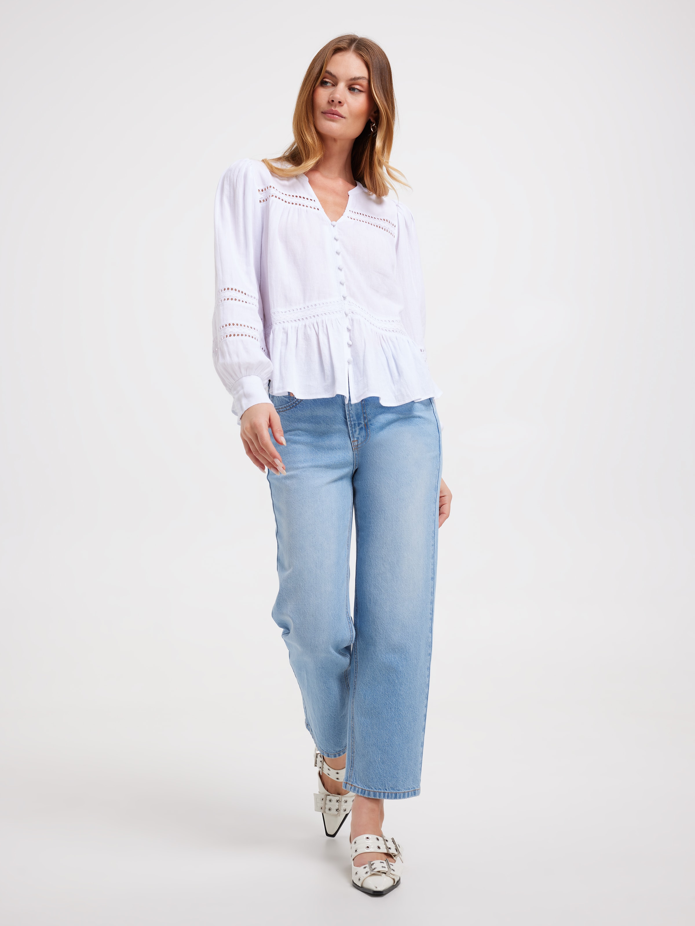 Kennedy Lace Insert Blouse