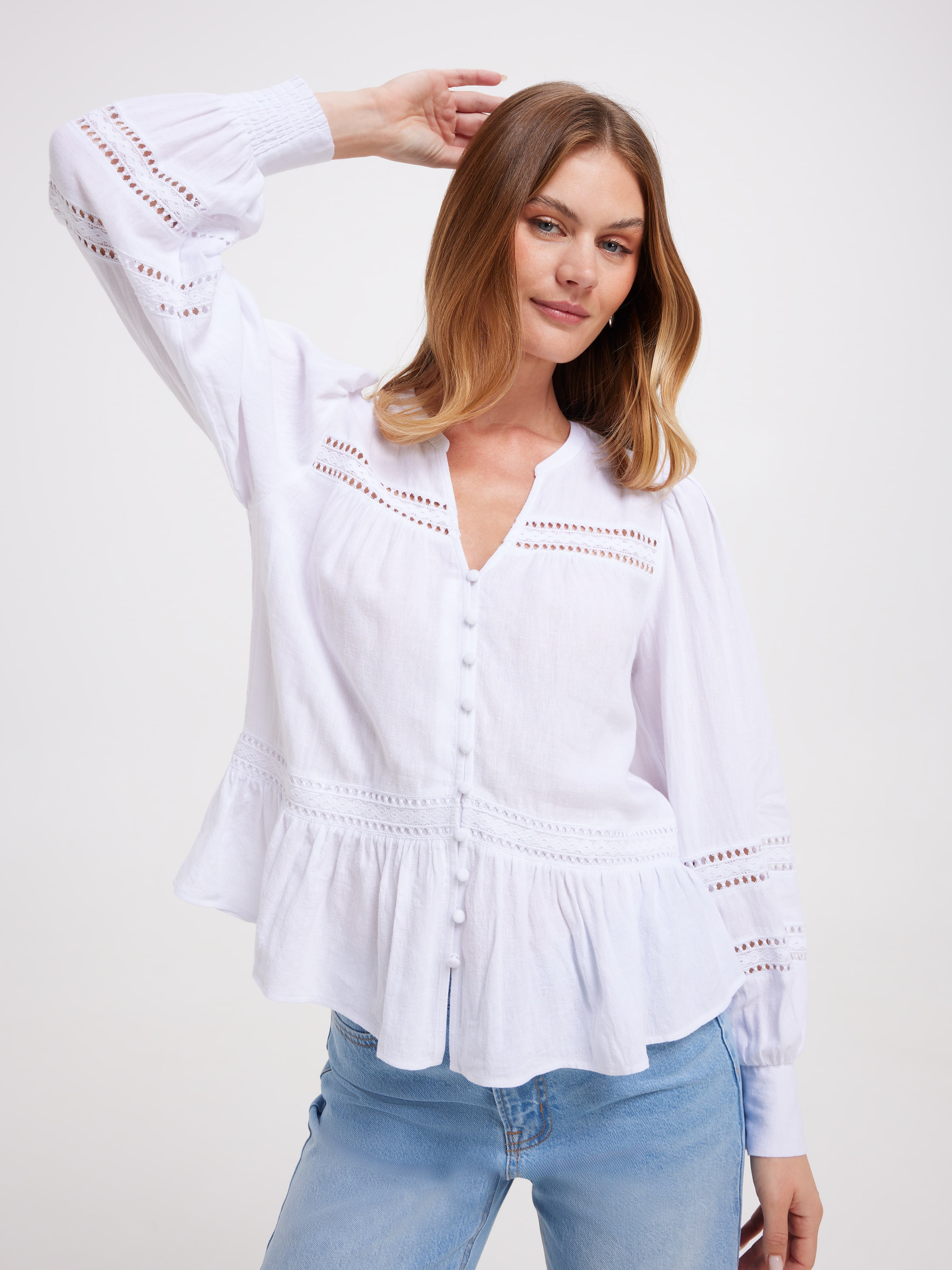 Kennedy Lace Insert Blouse