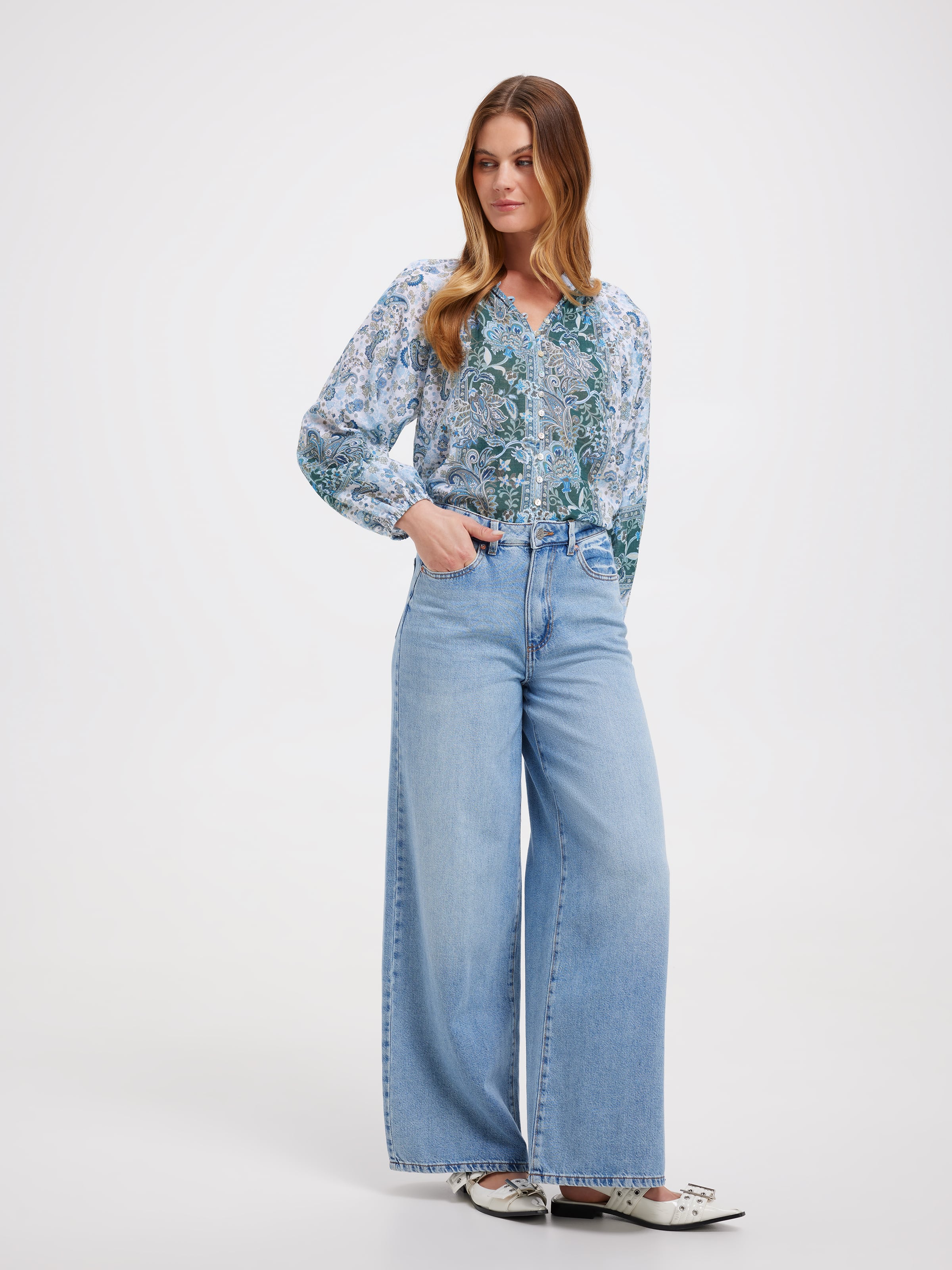 Lorelai Button Through Blouse