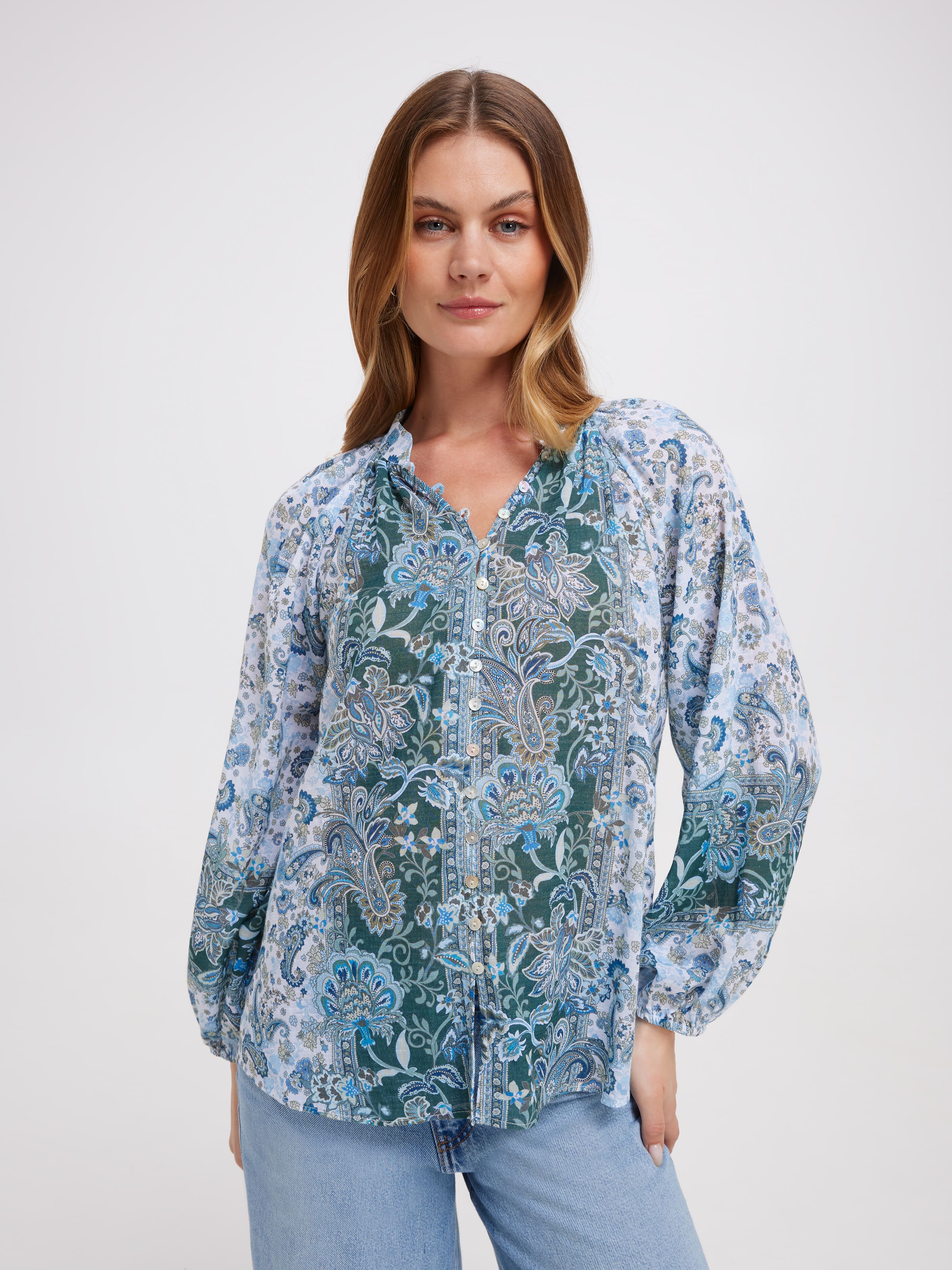 Lorelai Button Through Blouse