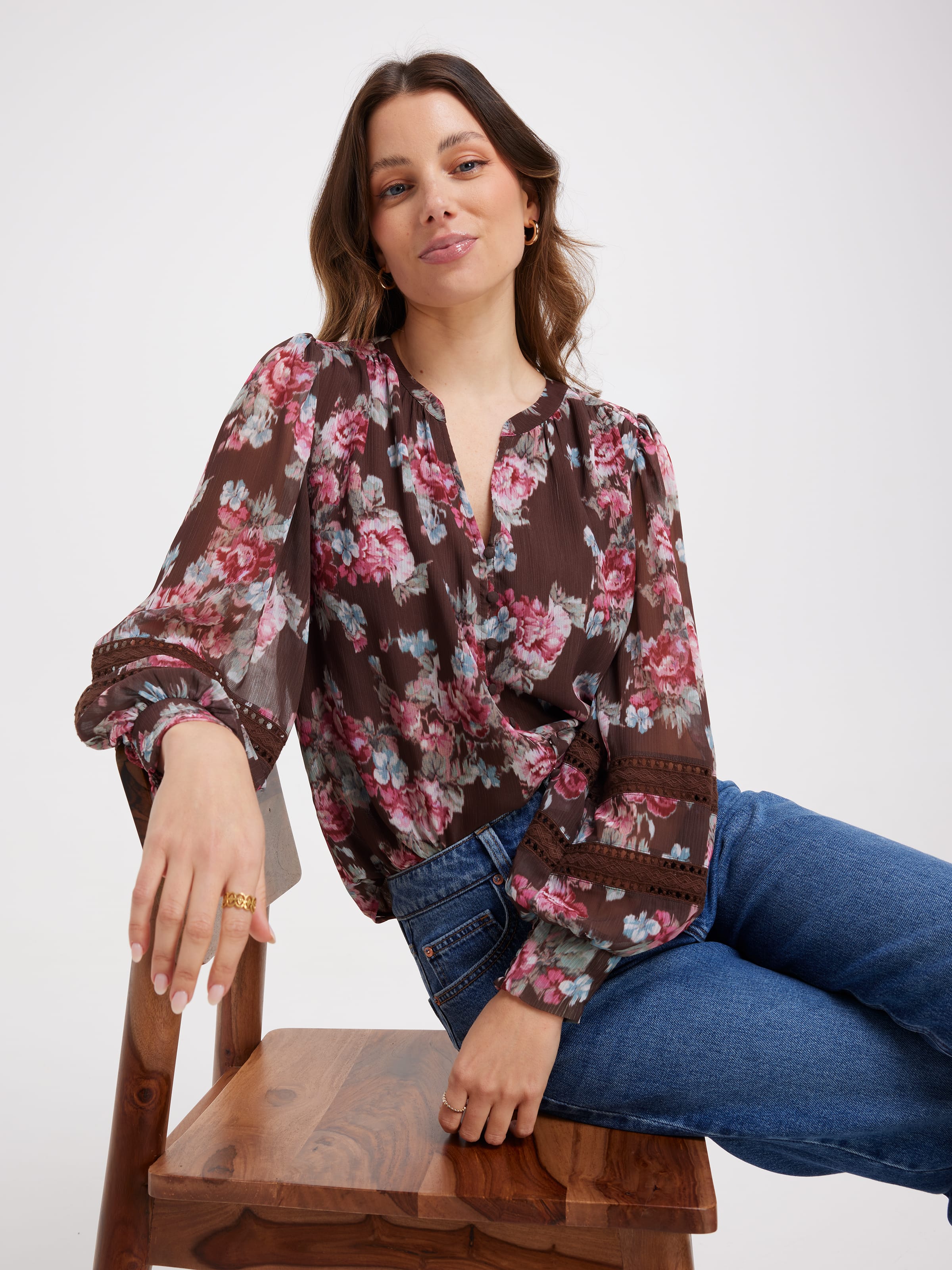 Kennedy Lace Insert Blouse