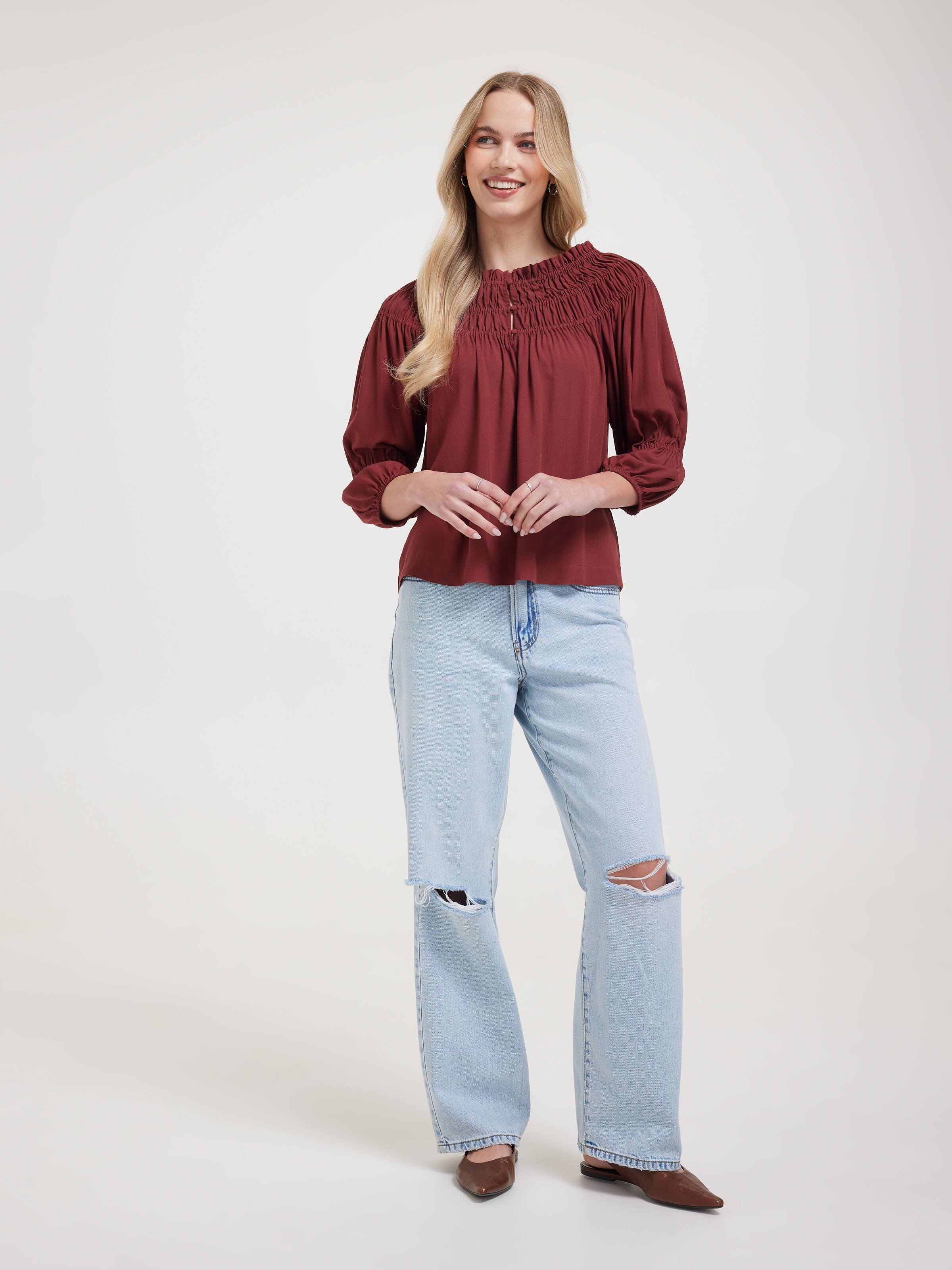 Brooklyn Smock Neck Top