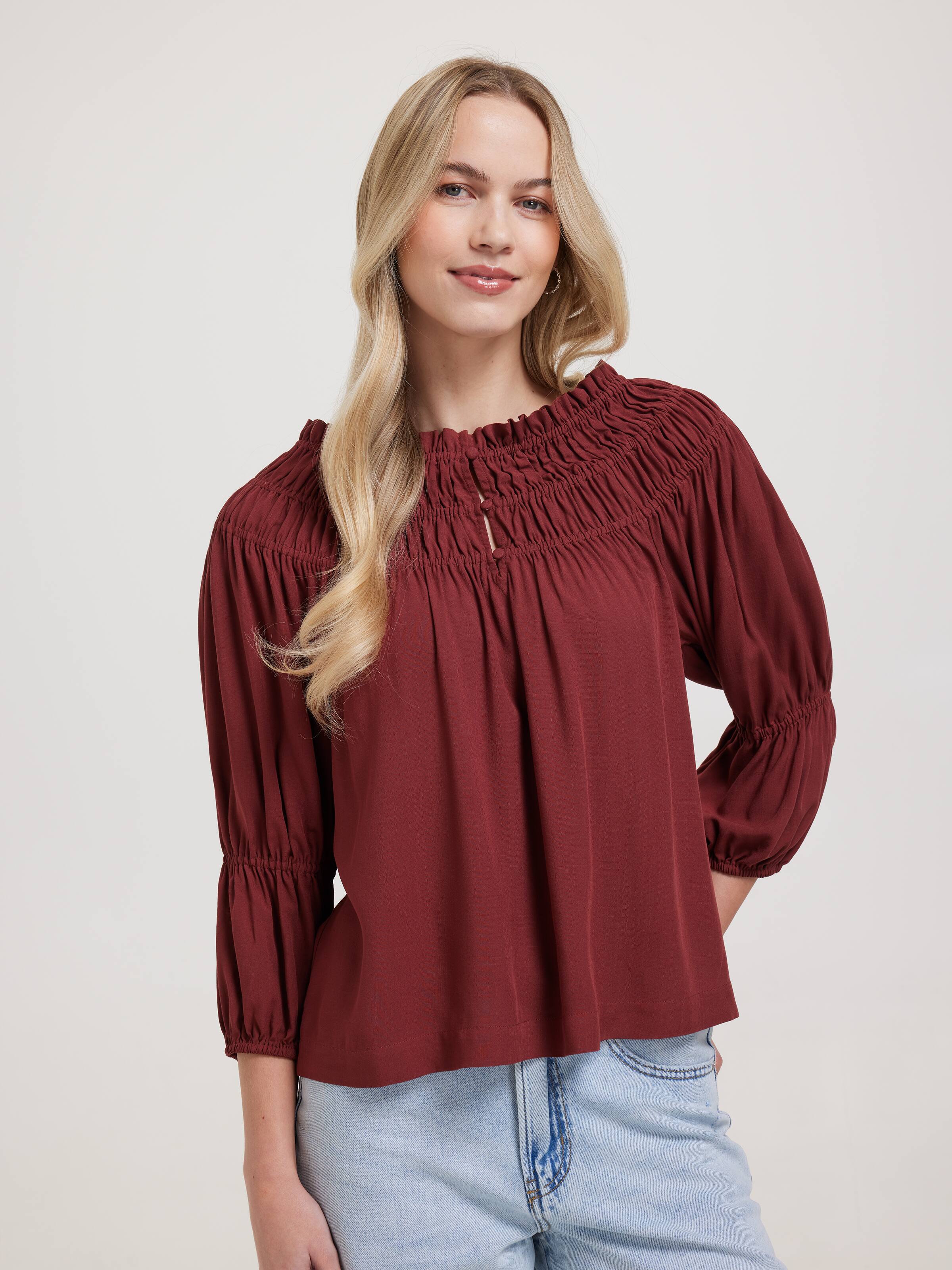 Brooklyn Smock Neck Top